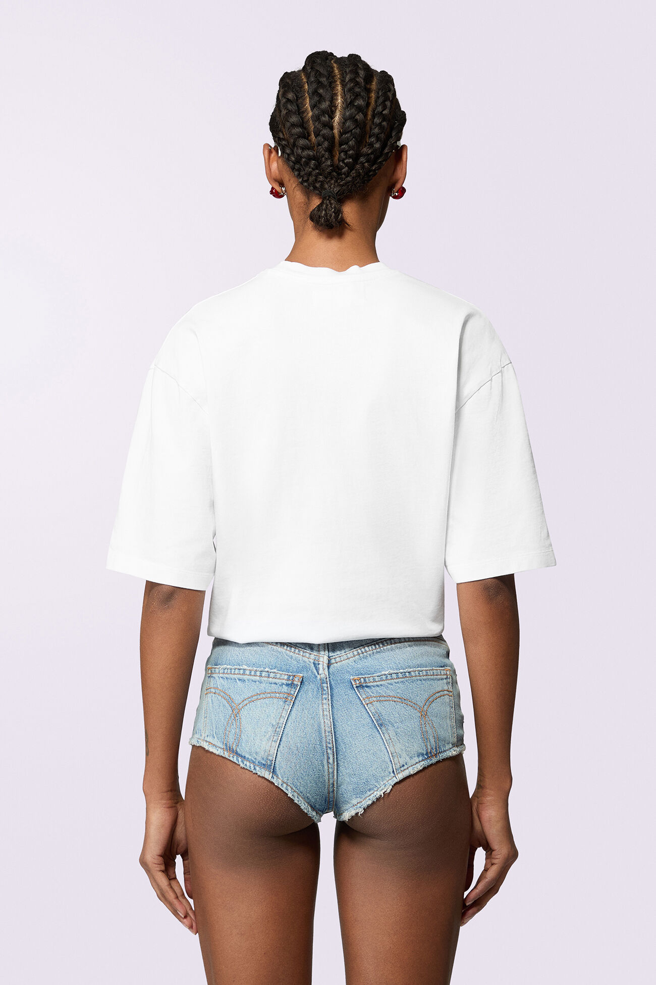 Skateboard Print T-Shirt White