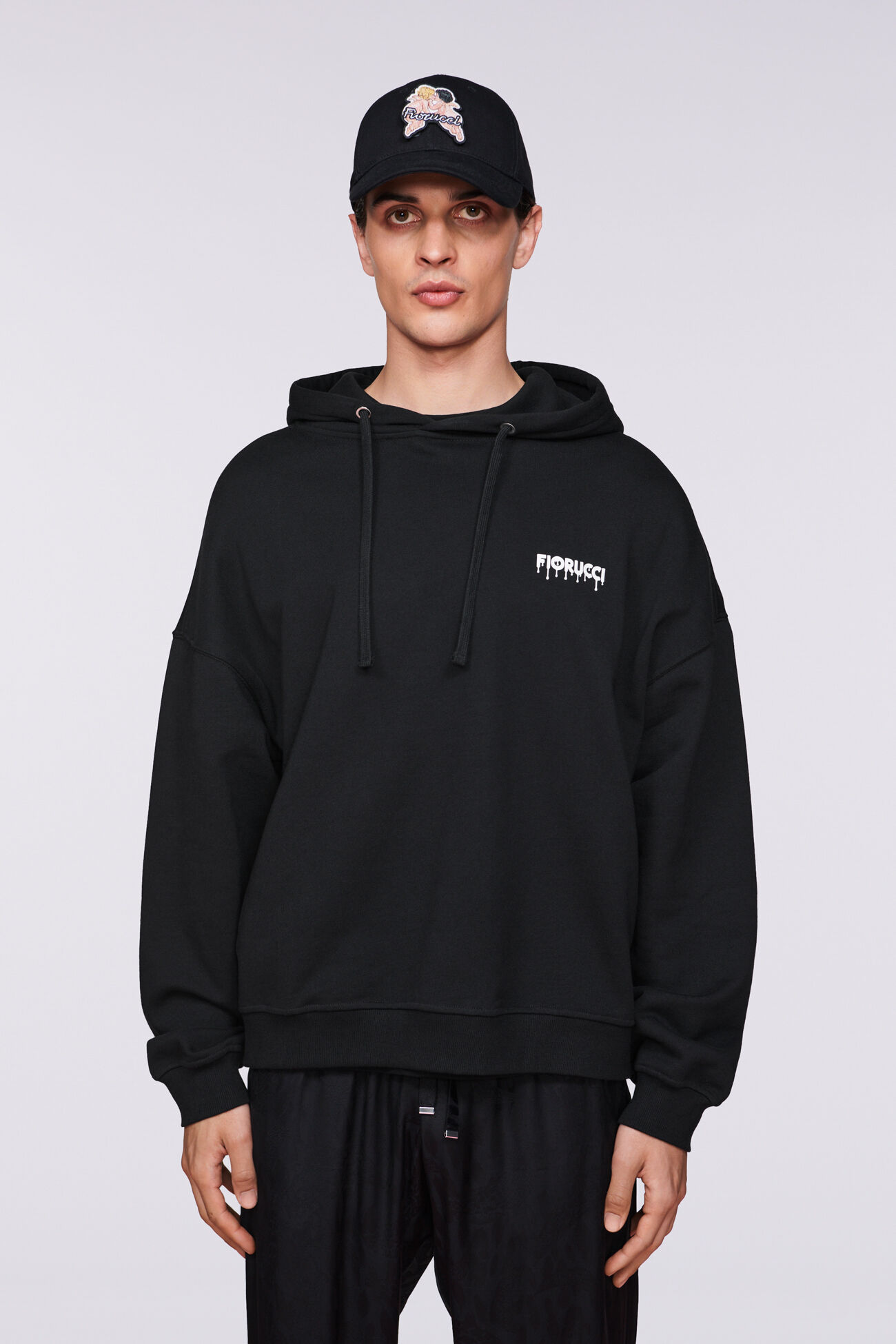 Unisex Melted Logo Hoodie Black