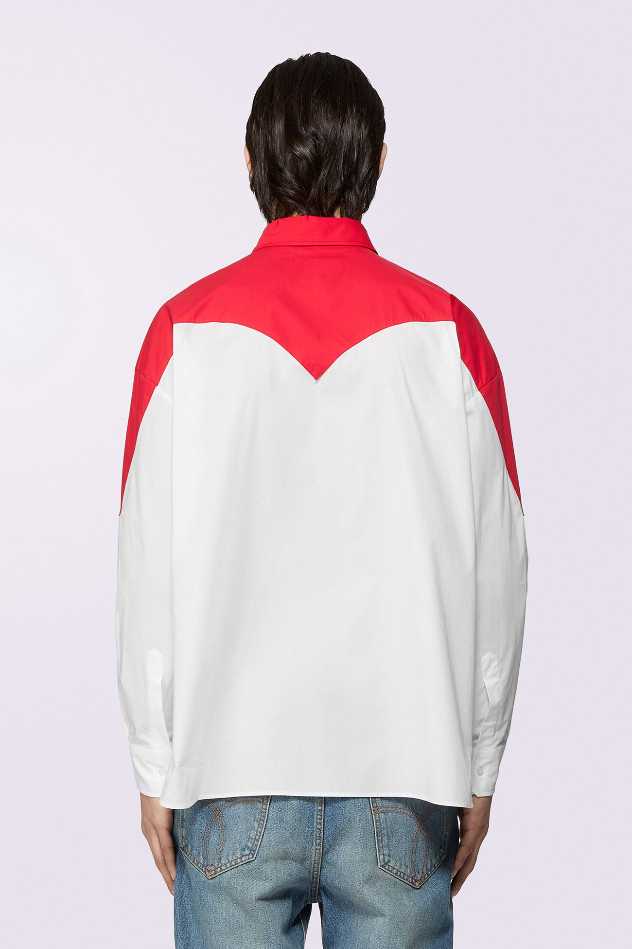 Unisex Embroidered Heart Shirt Red
