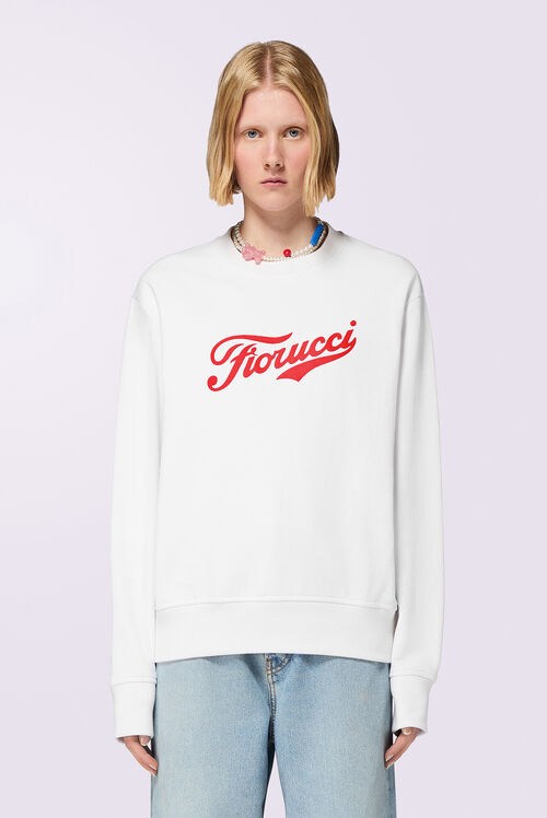 Varsity Logo Regular Sweatshirt White