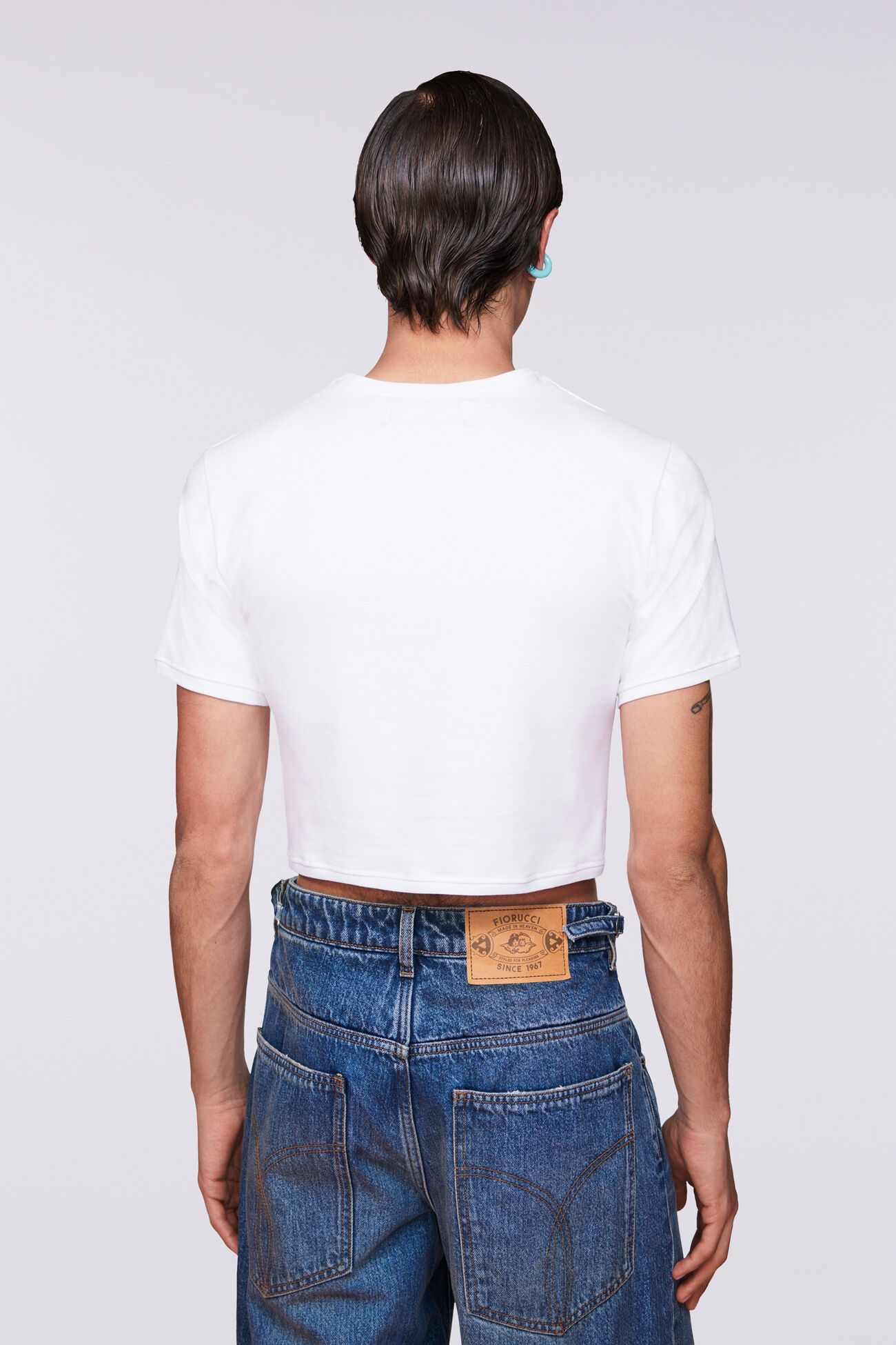 Angels Patch Crop T-Shirt White