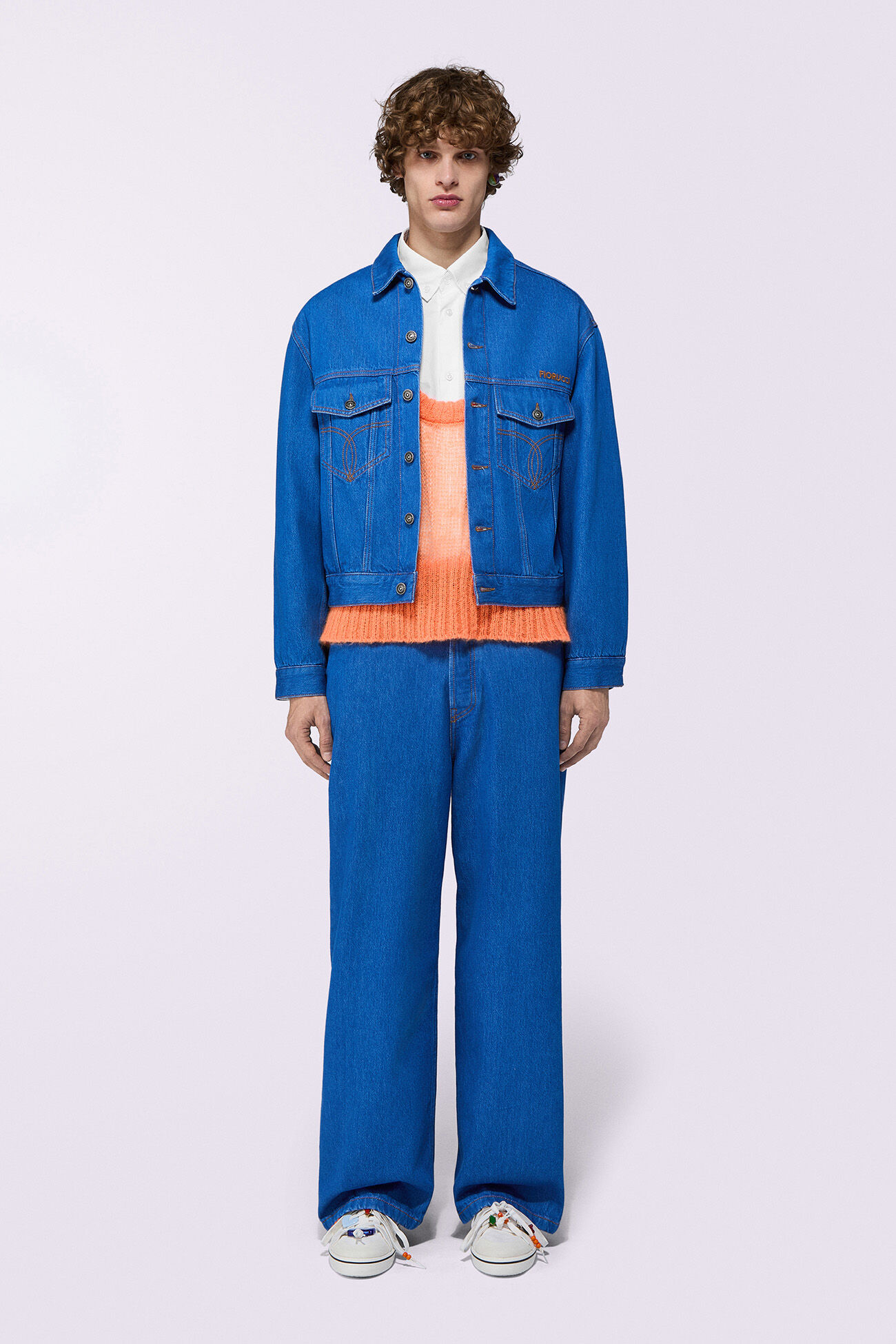 Logo Denim Jacket Ocean Blue