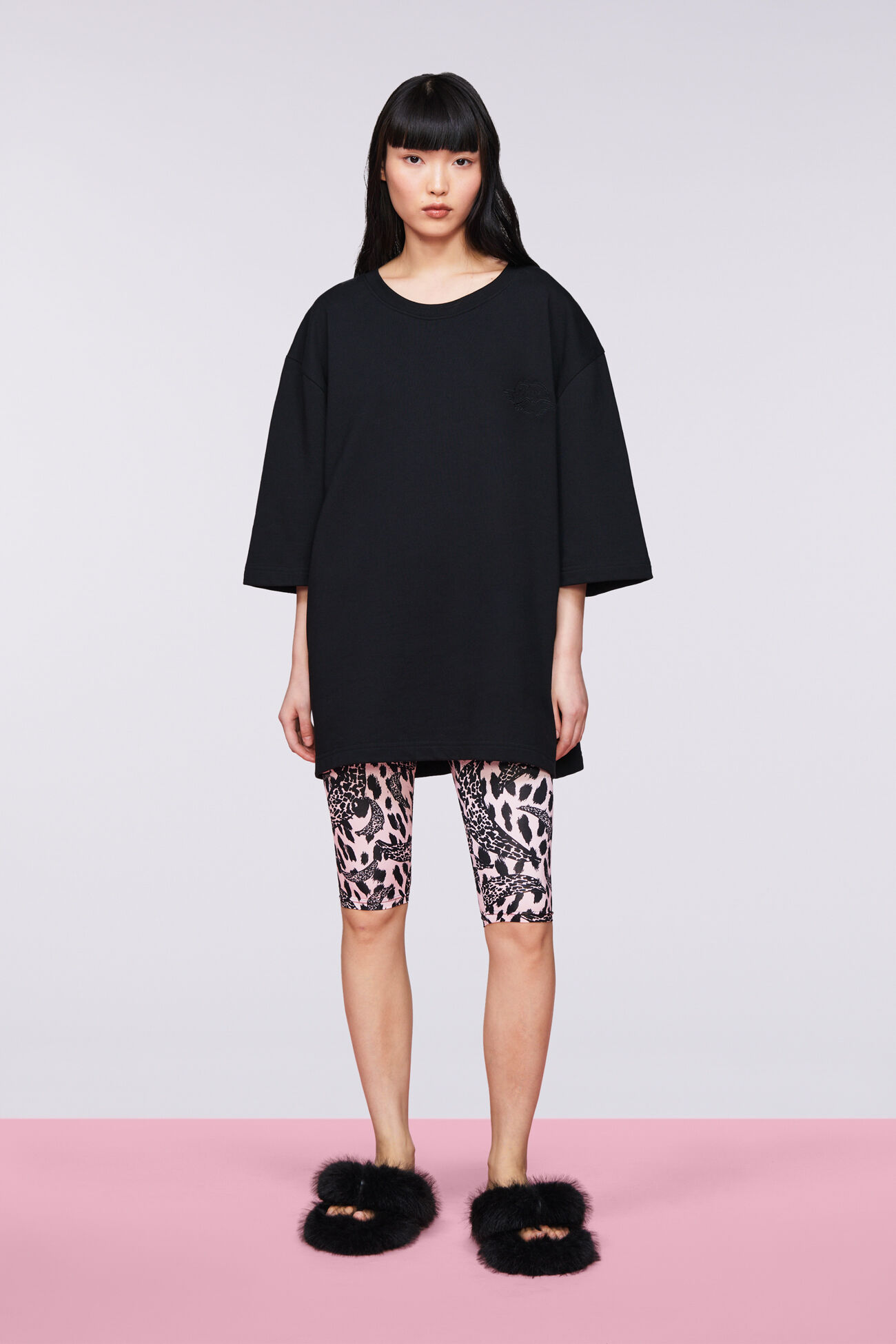Banimalier Print Biker Shorts Black