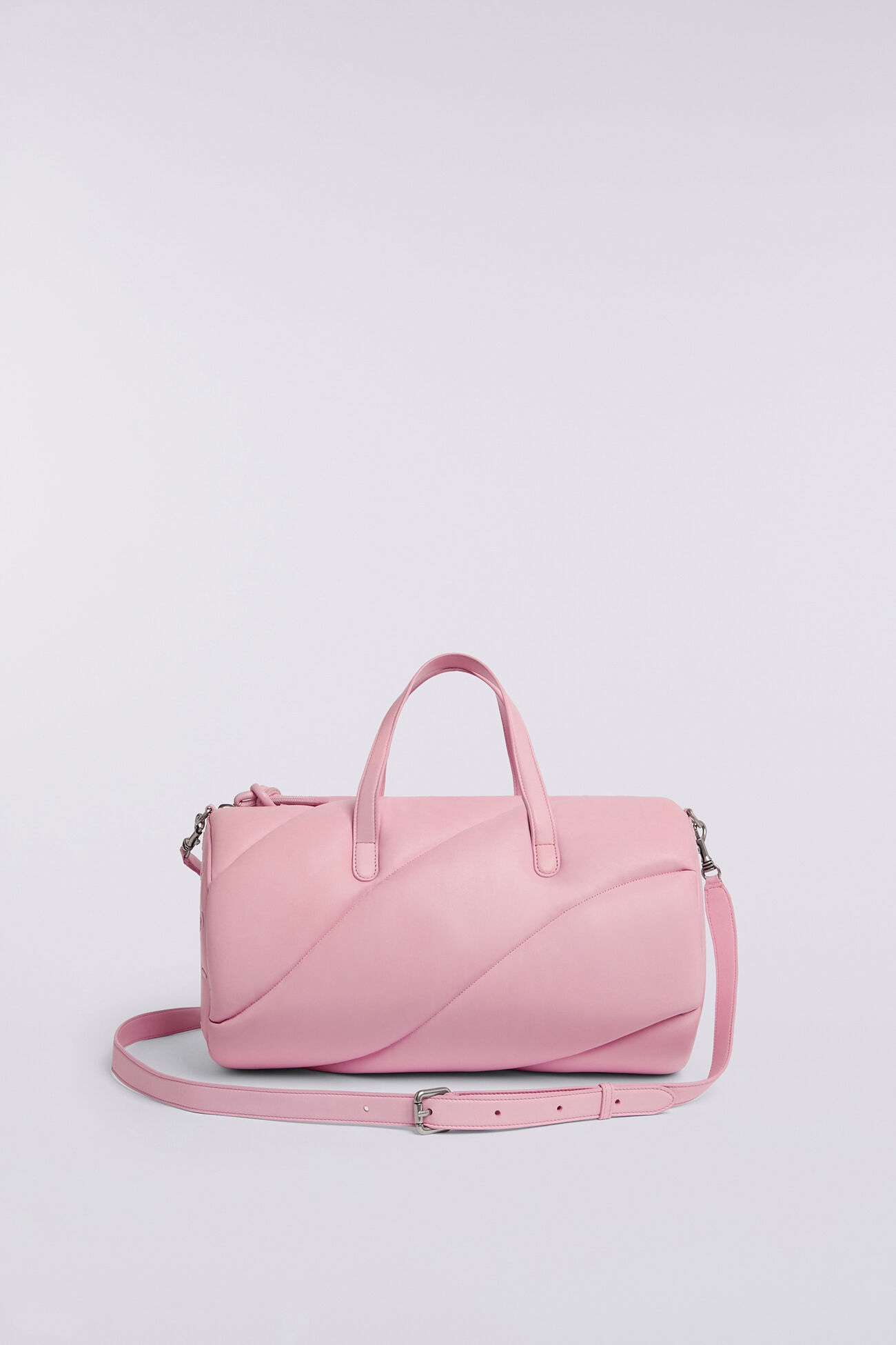 Mella Leather Duffle Bag Pink