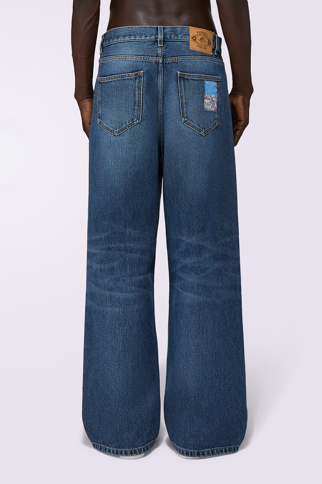 Winter Waterskiing Baggy Jeans Mid Blue