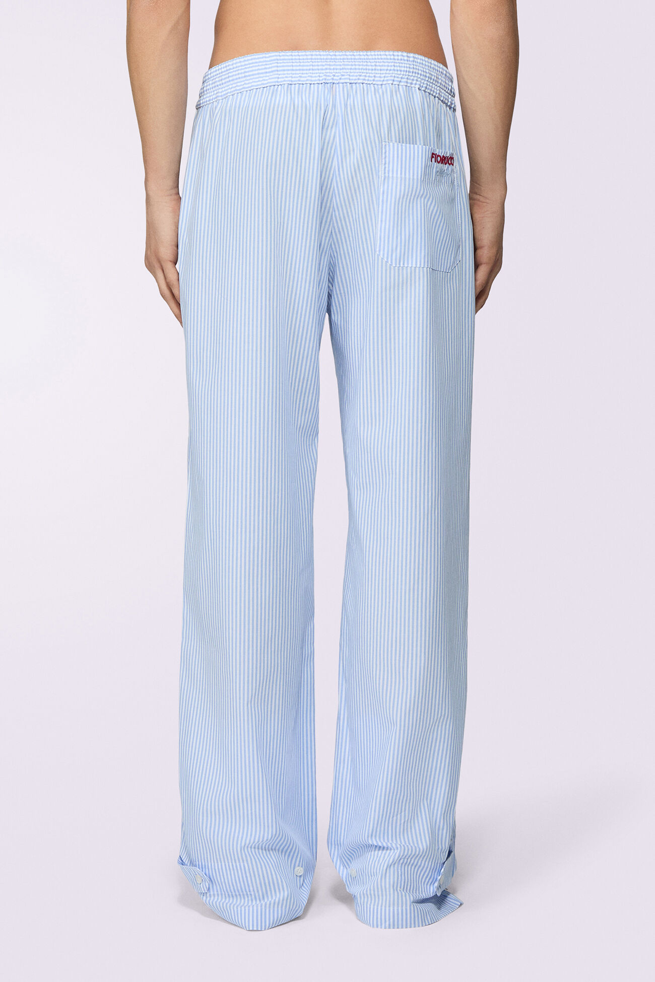 Unisex Logo Stripe Trousers Blue