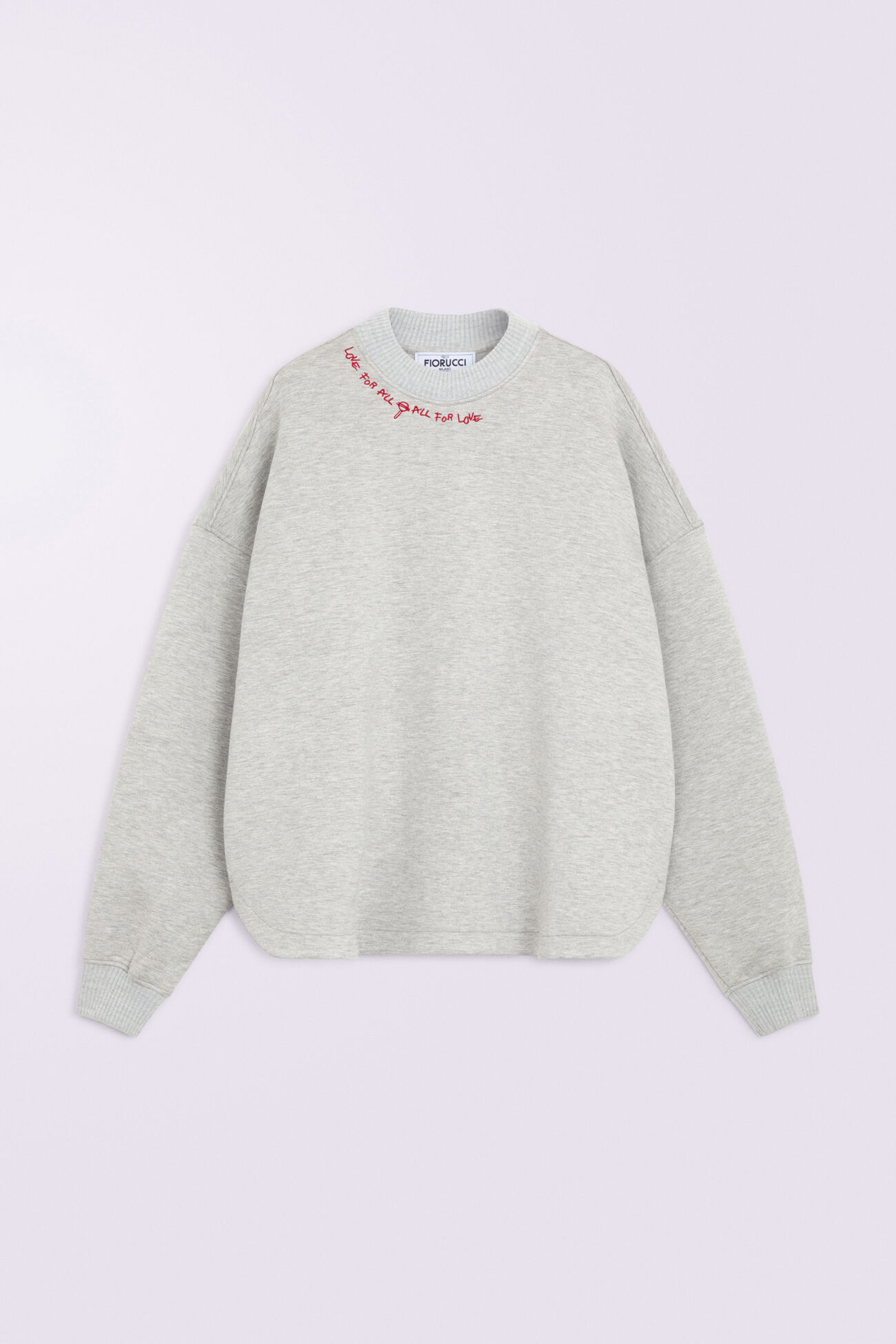 Unisex Embroidered Neoprene Sweatshirt Grey