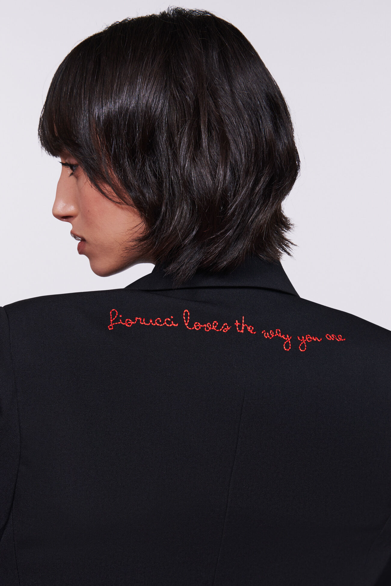 Double Breasted Patch Blazer Black