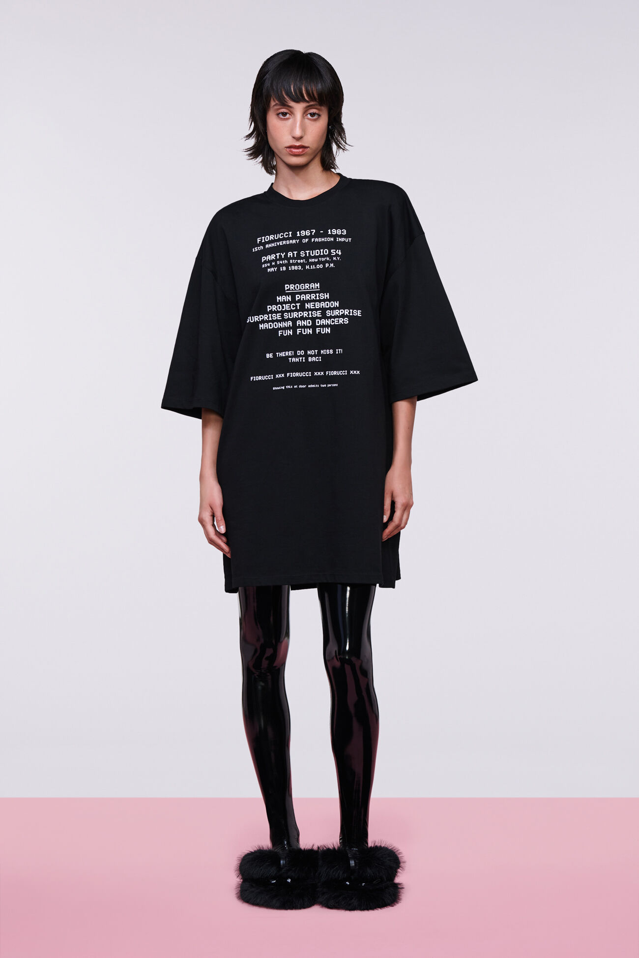 Vinyl Footed Leggings Black