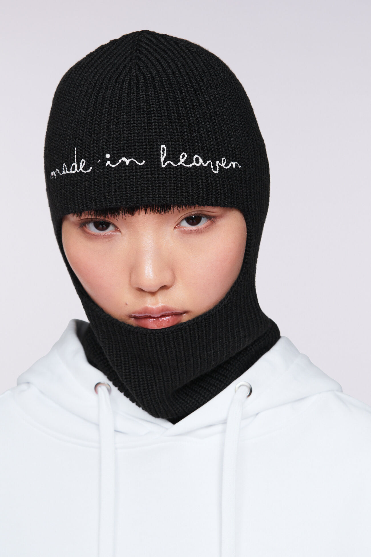 Embroidered Balaklava Black