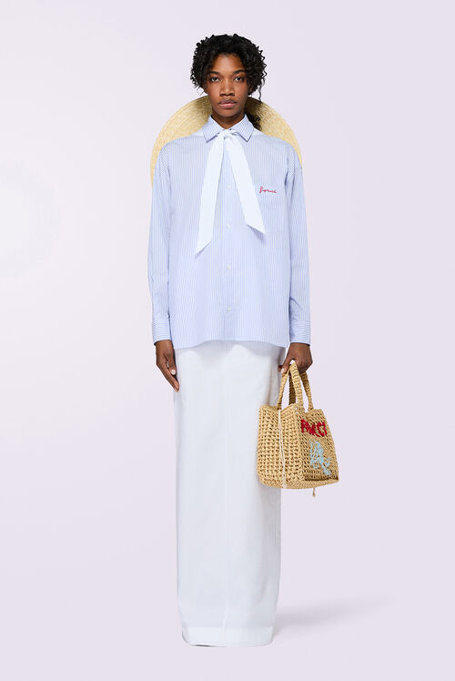 Logo Stripe Shirt Blue