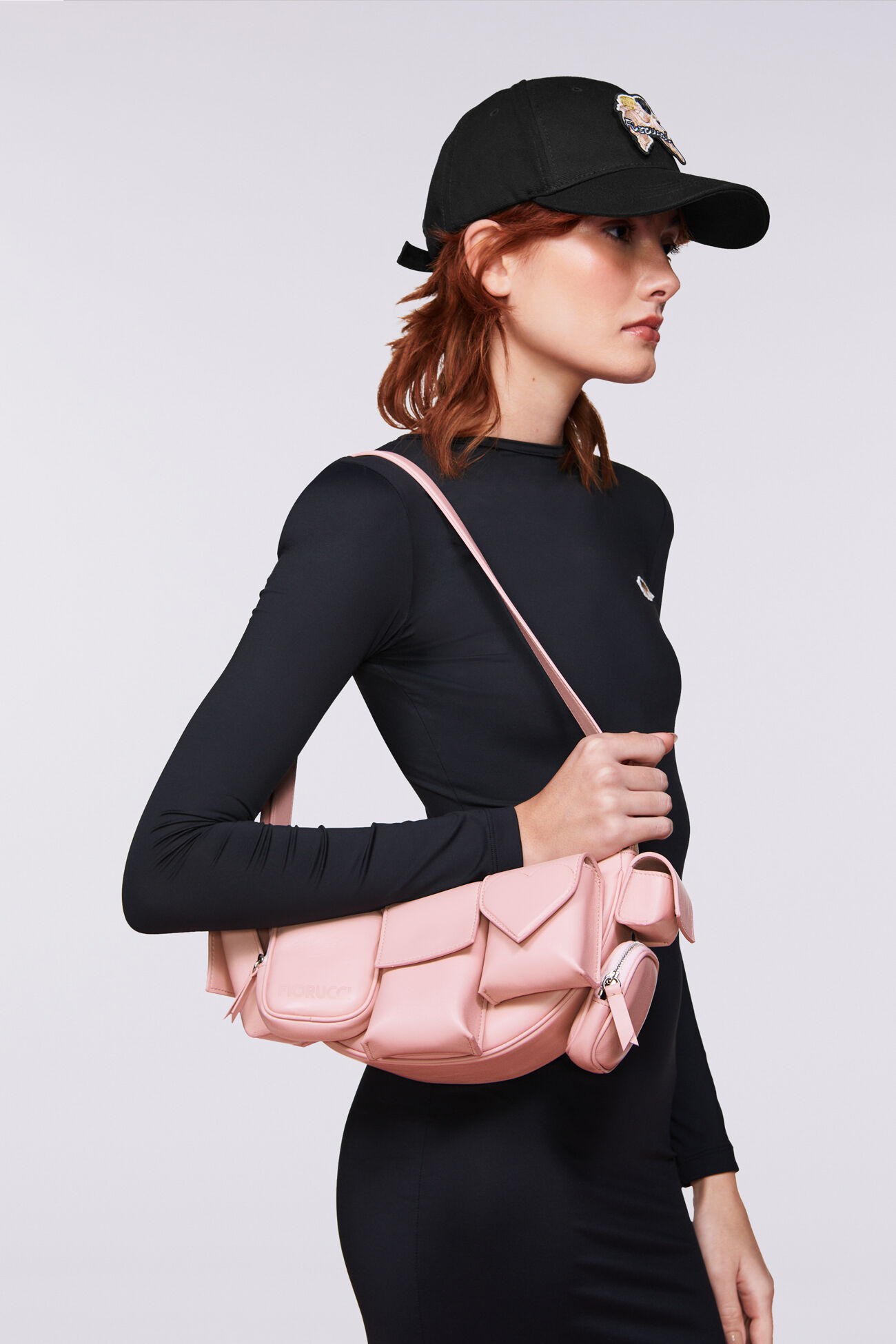 Super Pocket Leather Bag Pink