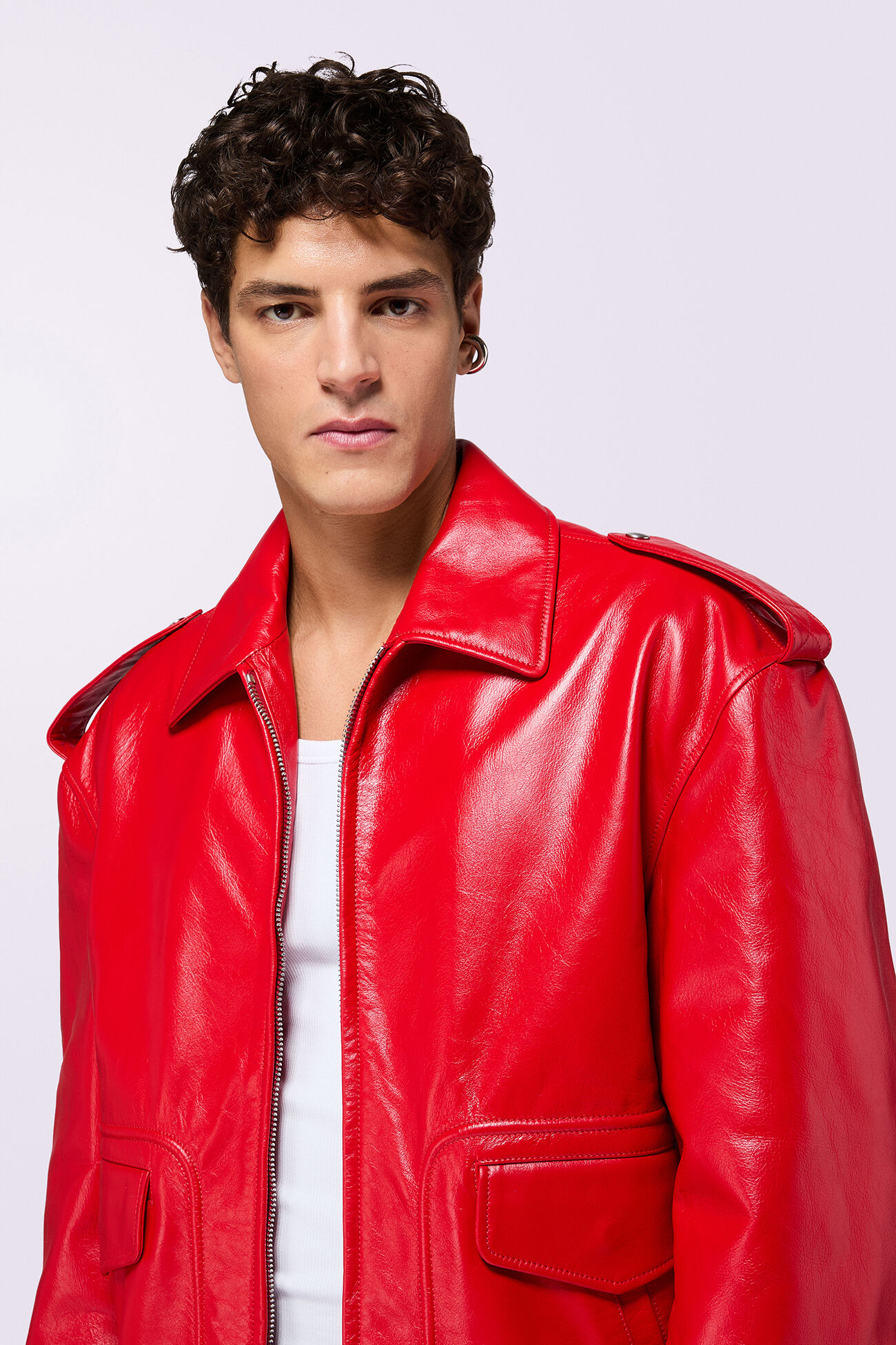 Cupid Leather Jacket Red