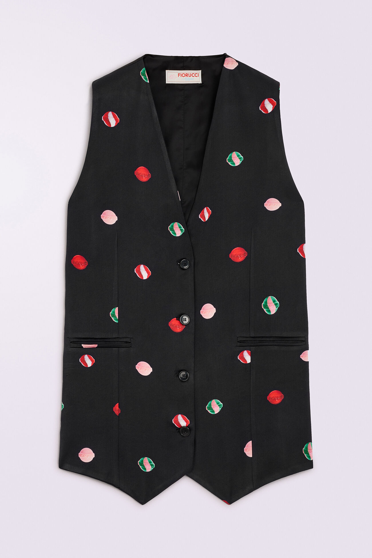 Lollipop Print Mini Dress Black