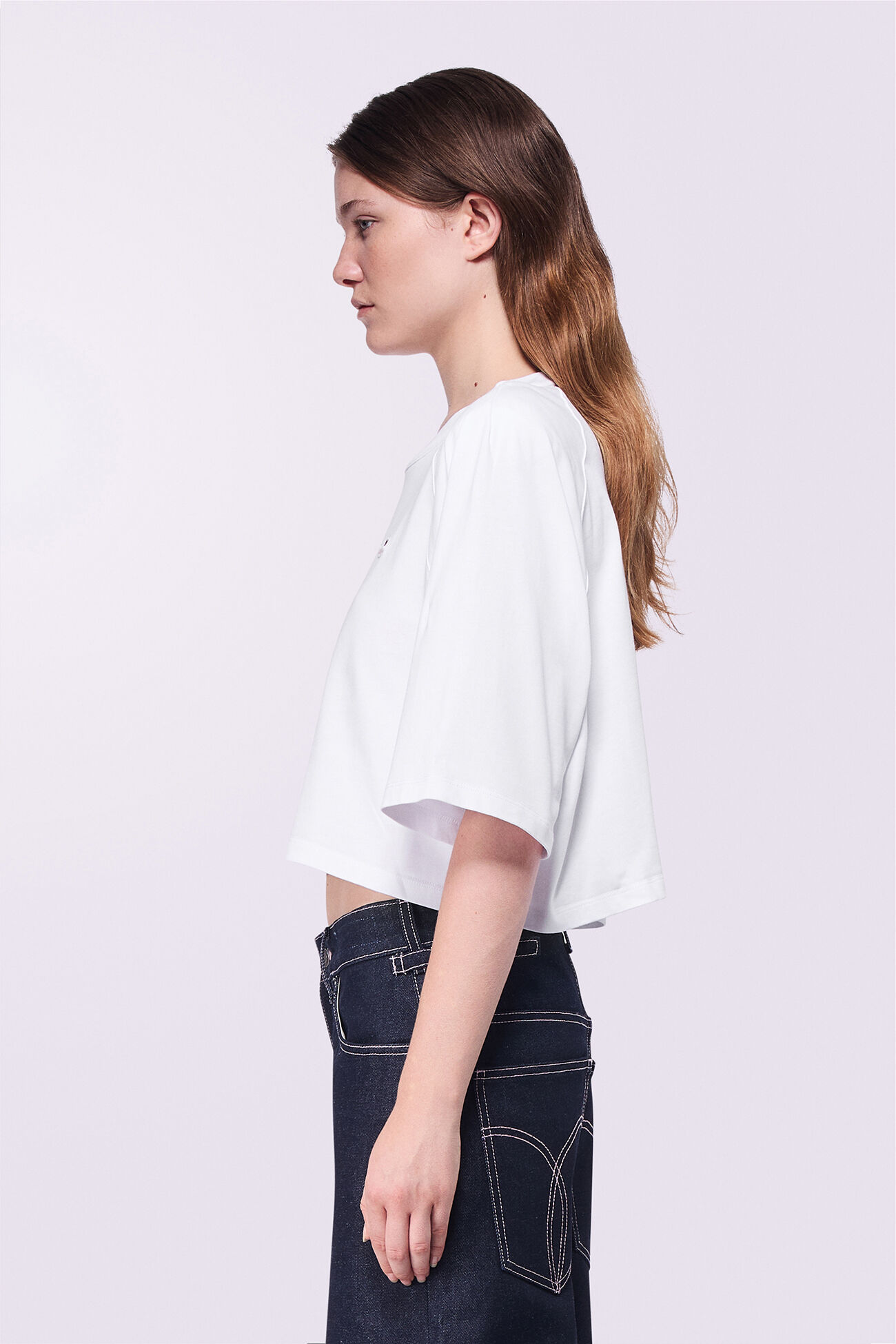 Angels Patch Crop T-Shirt White
