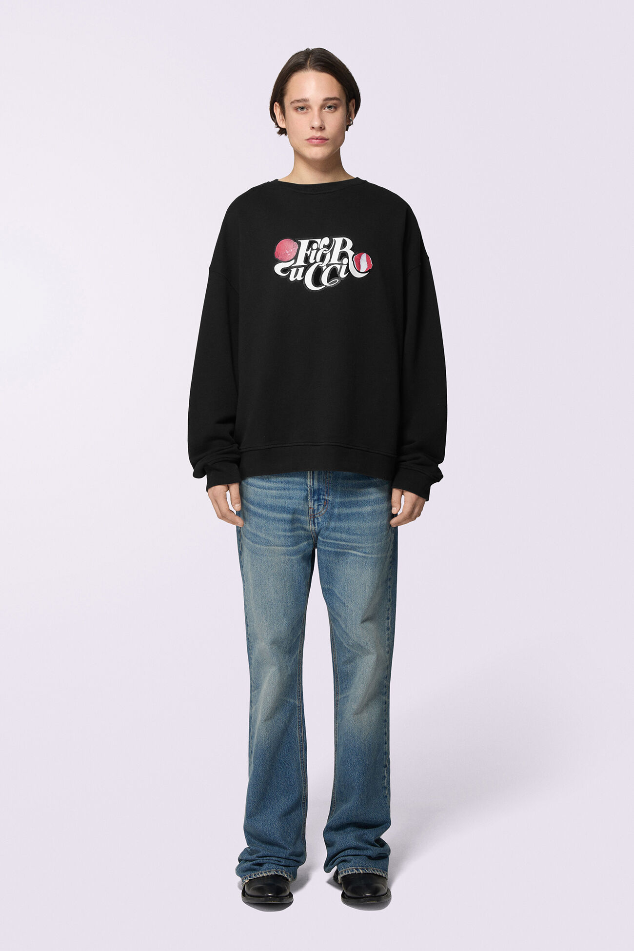 Unisex Lollipop Logo Sweatshirt Black