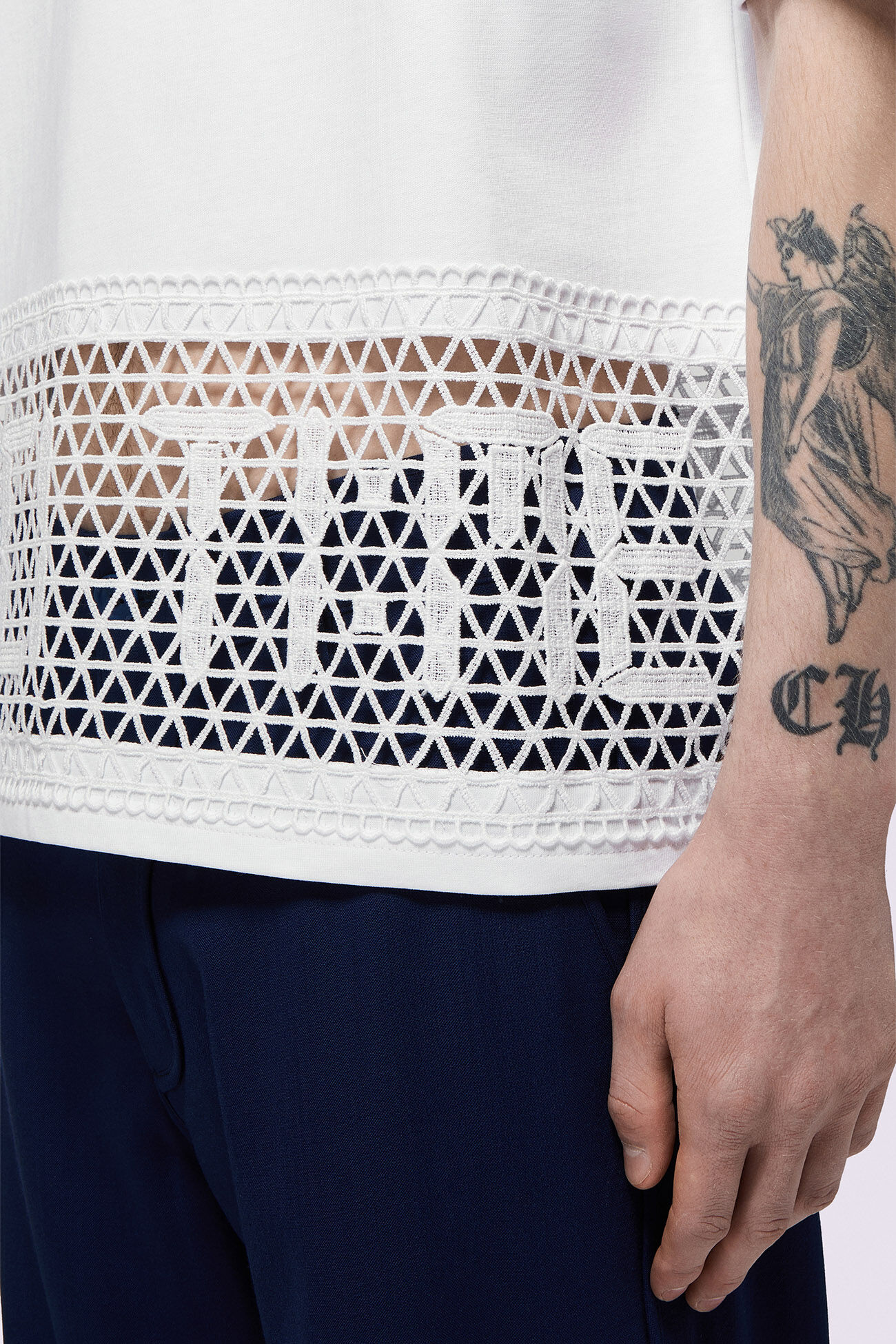Time Lace T-Shirt White