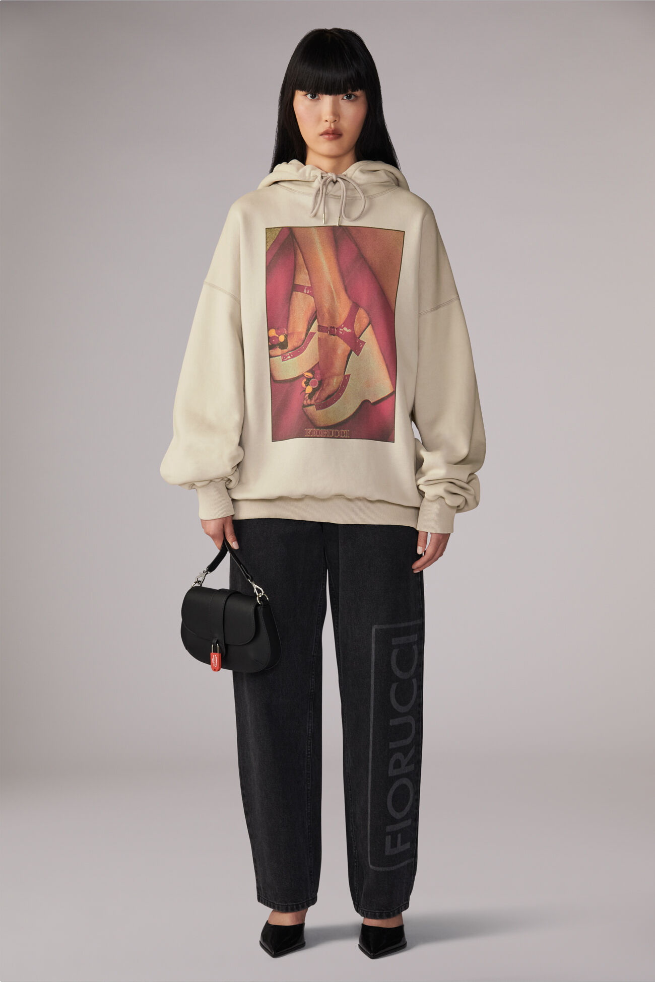 Unisex Graphic Heels Hoodie Grey