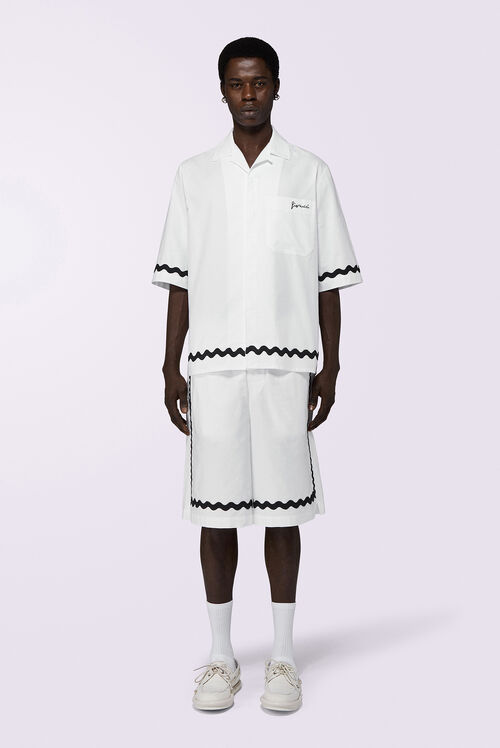 Embroidered Shorts White