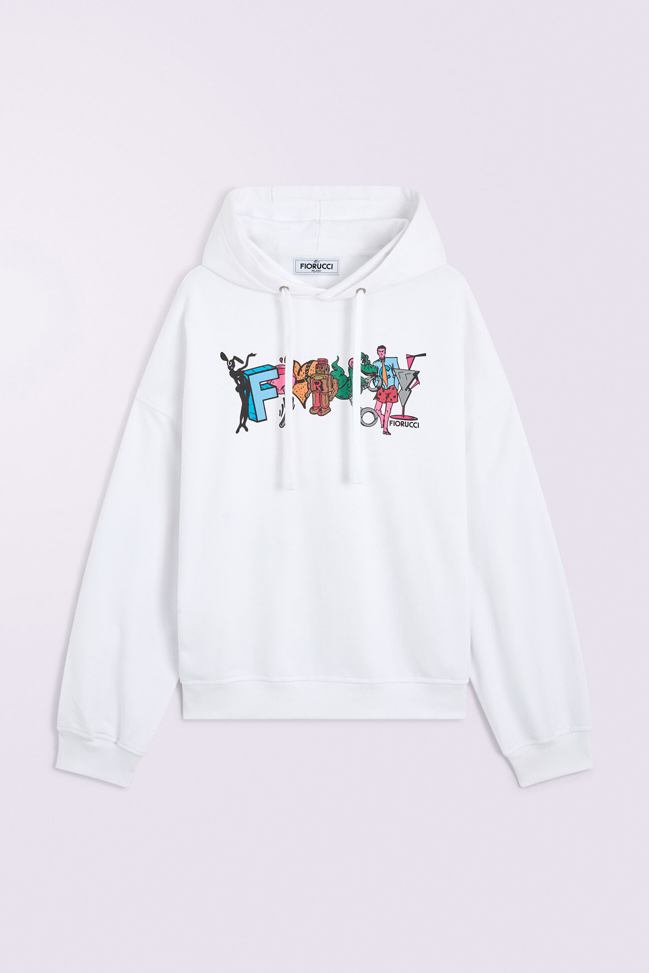 Unisex Toon Logo Hoodie White