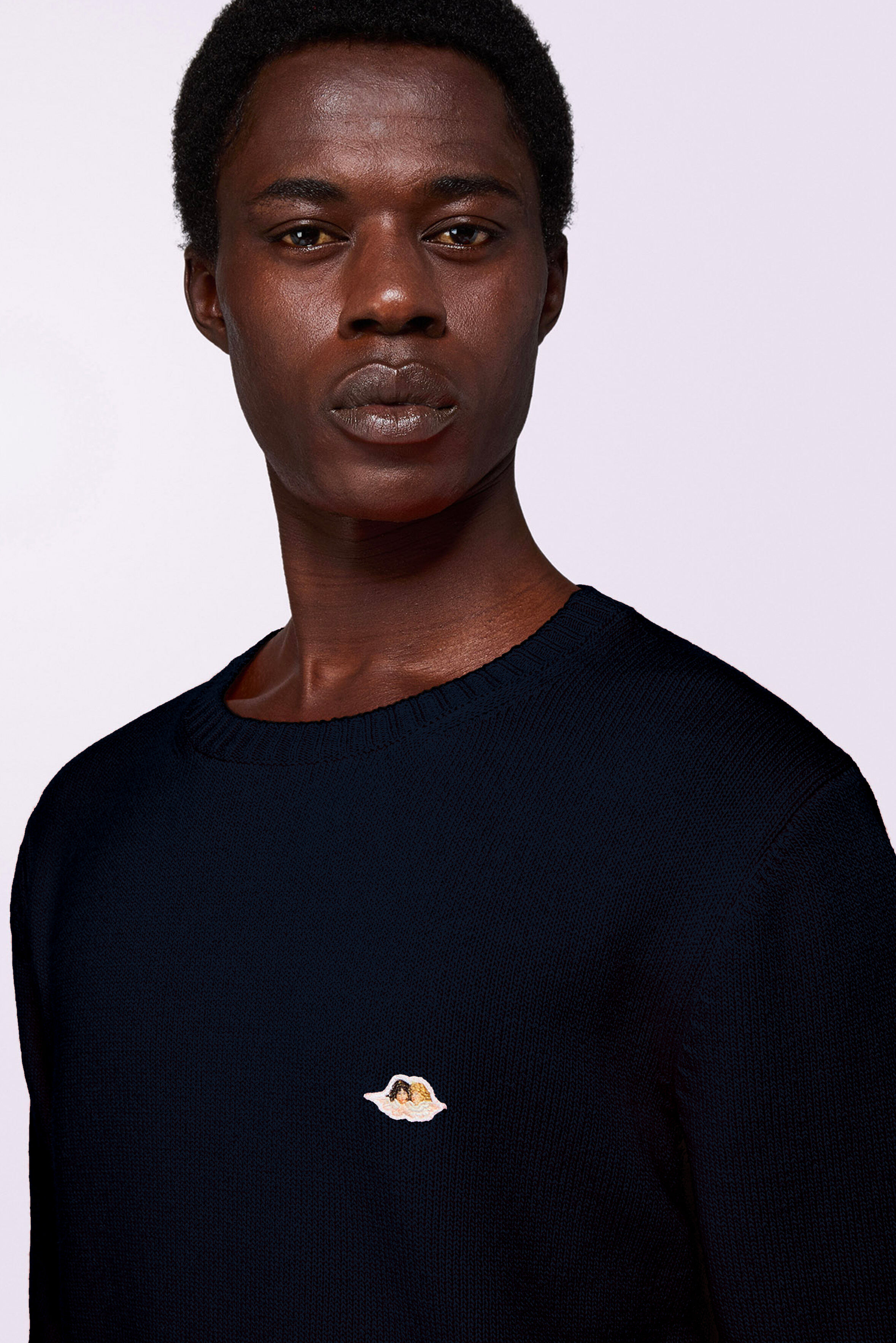 Angels Patch Knit Jumper Navy