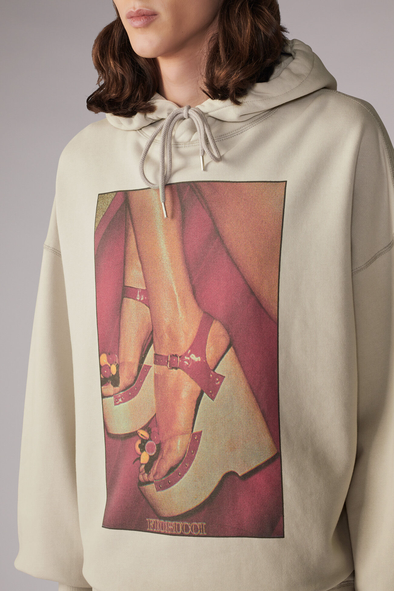 Unisex Graphic Heels Hoodie Grey