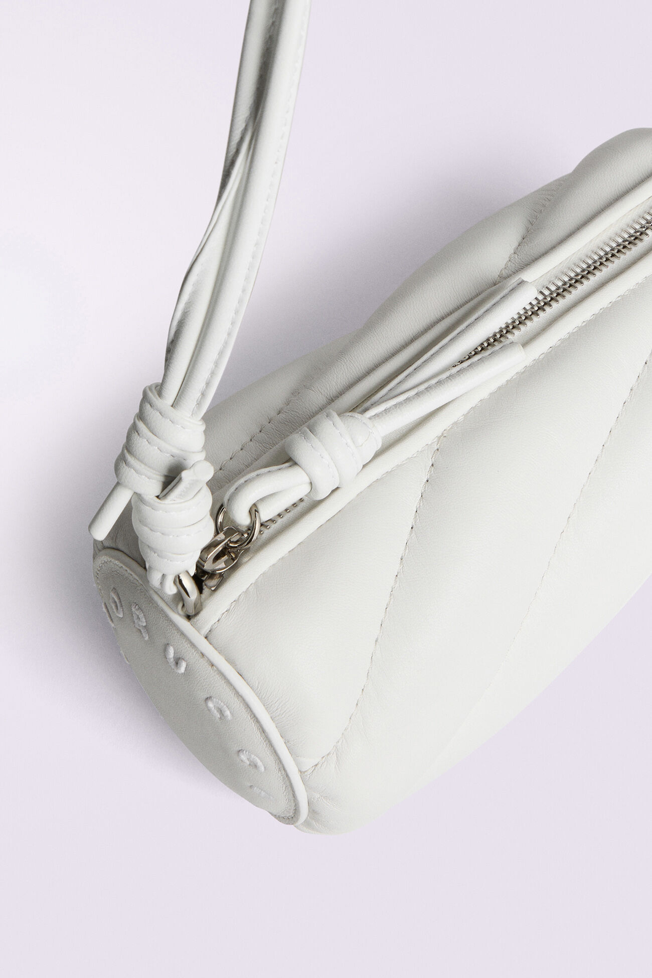 Mella Leather Mini Bag White