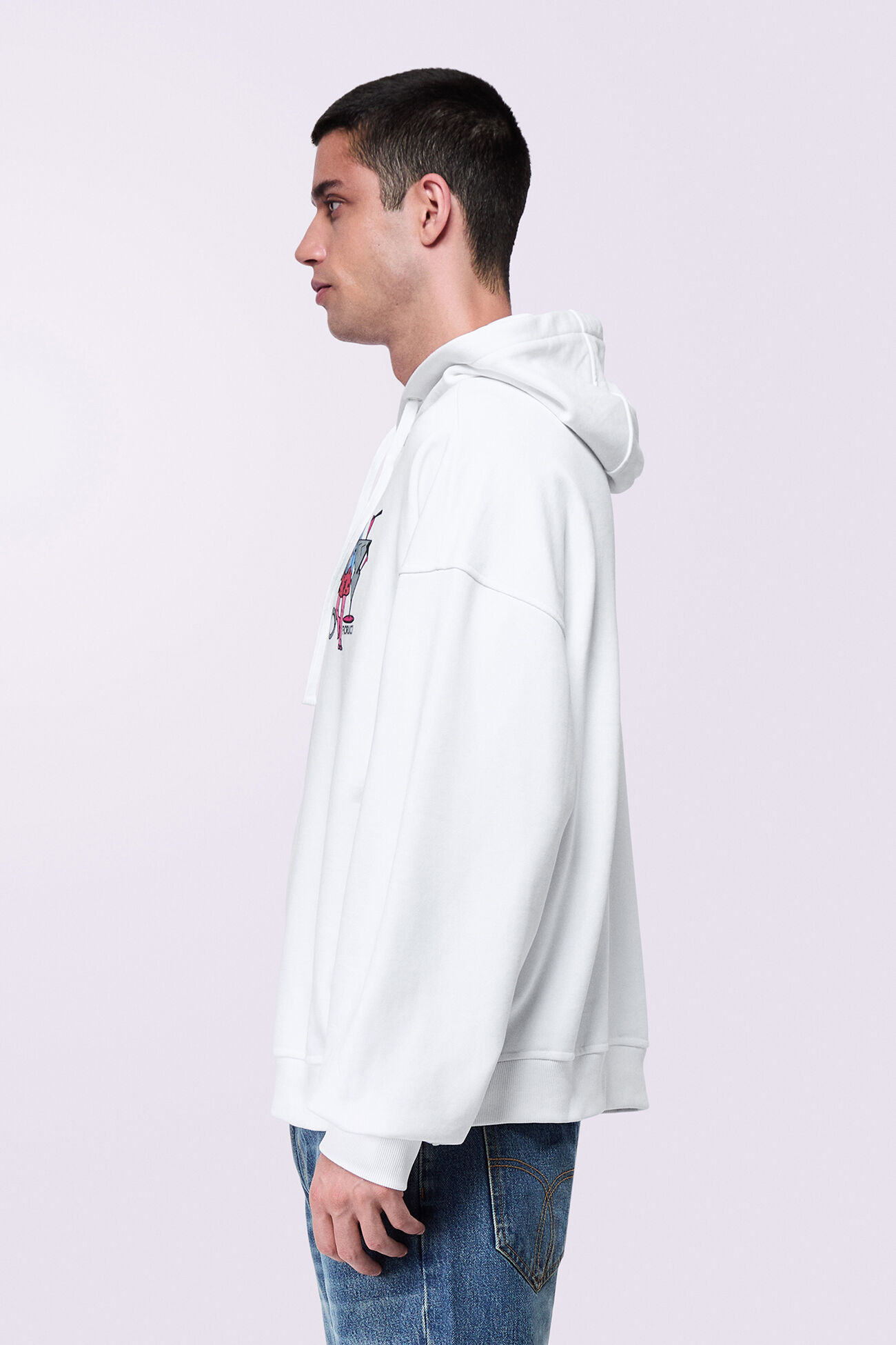 Unisex Toon Logo Hoodie White