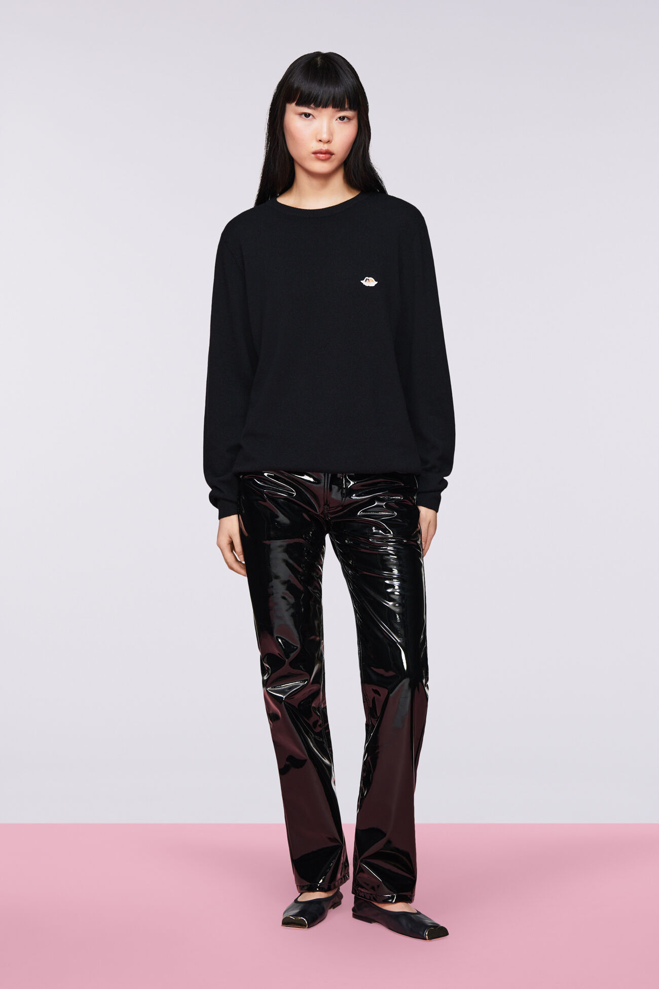 Angels Patch Knit Jumper Black