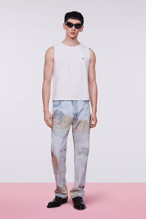 Angels Patch Tank Top White