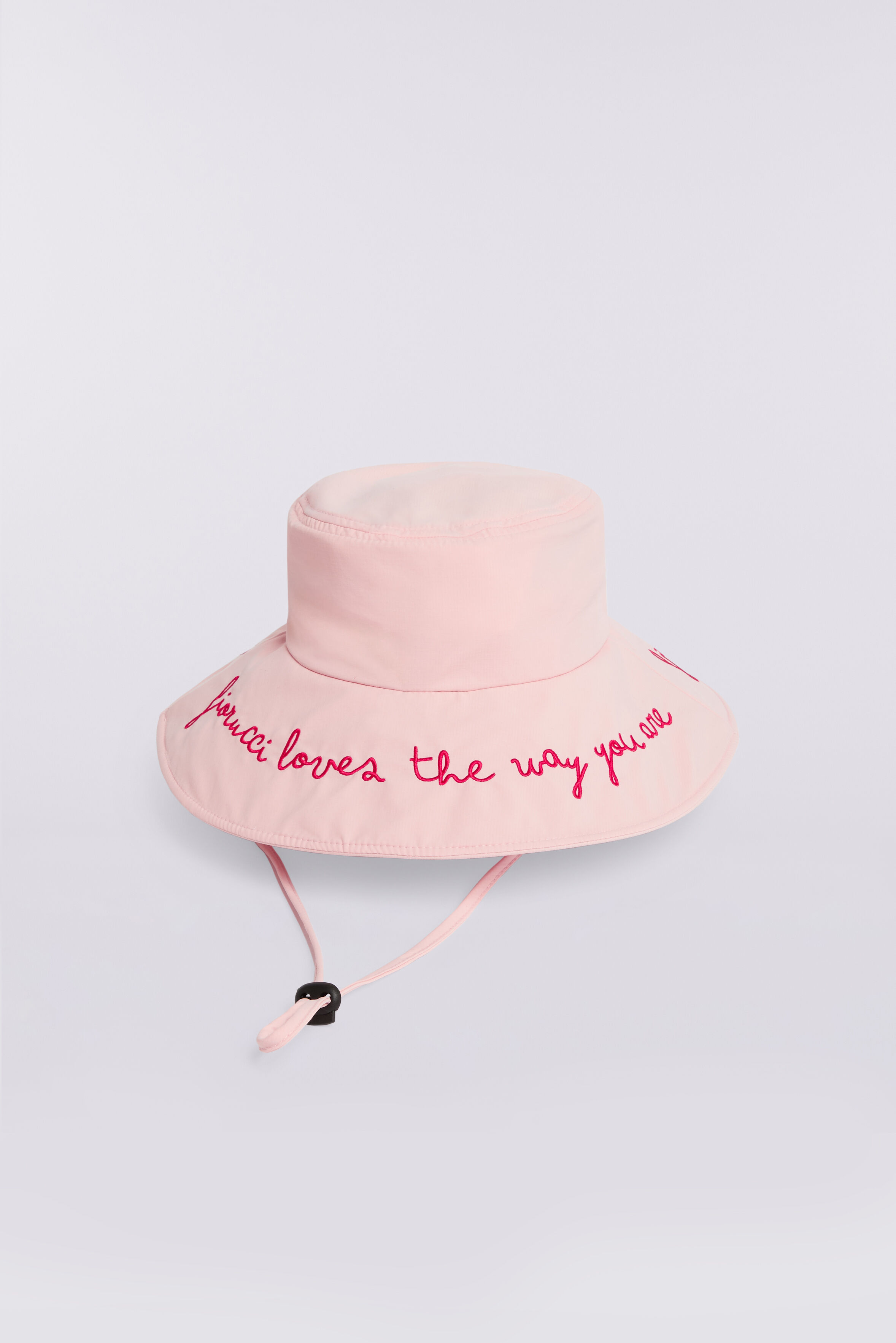 Embroidered Bucket Hat Pink