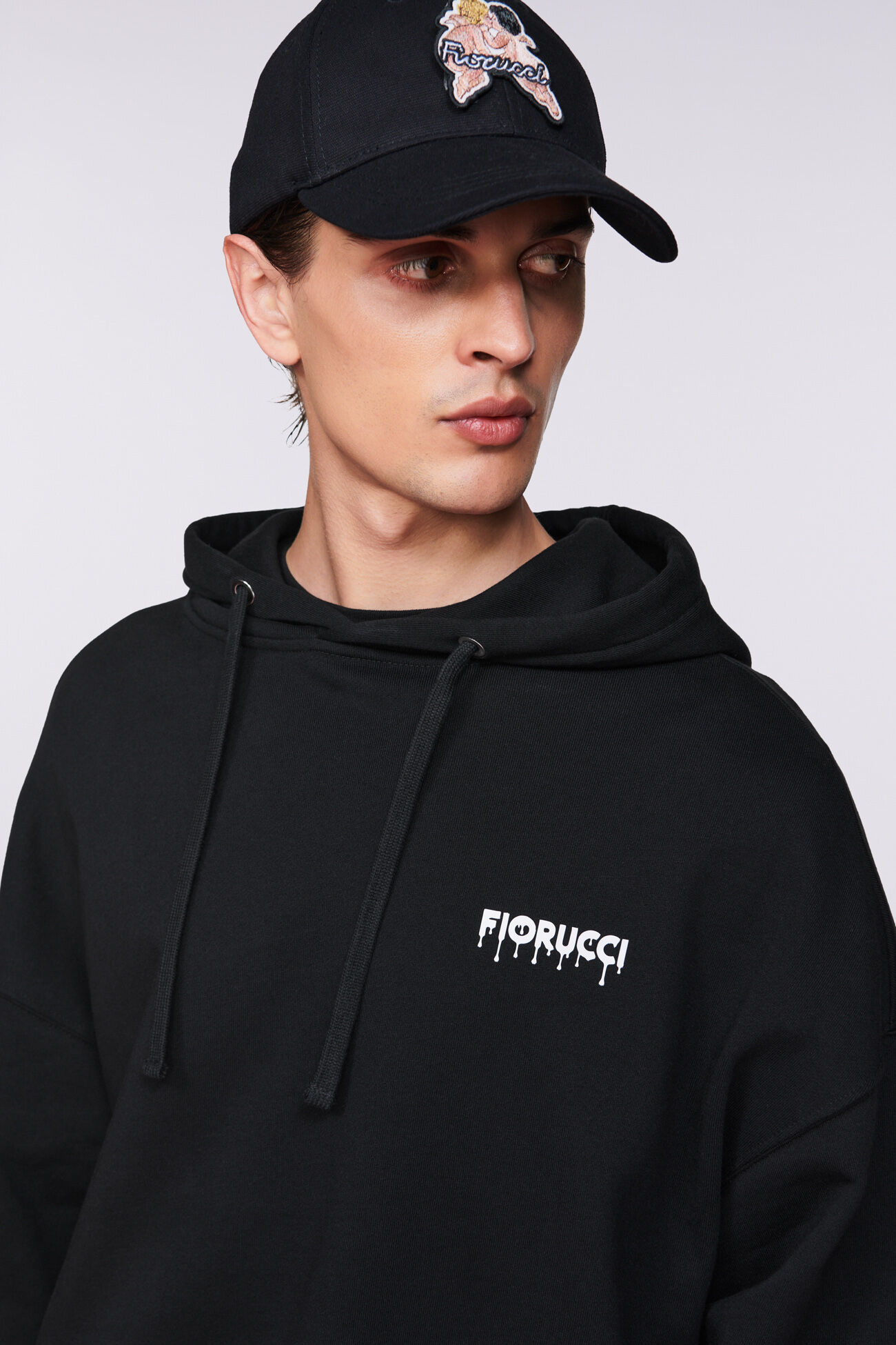 Unisex Melted Logo Hoodie Black