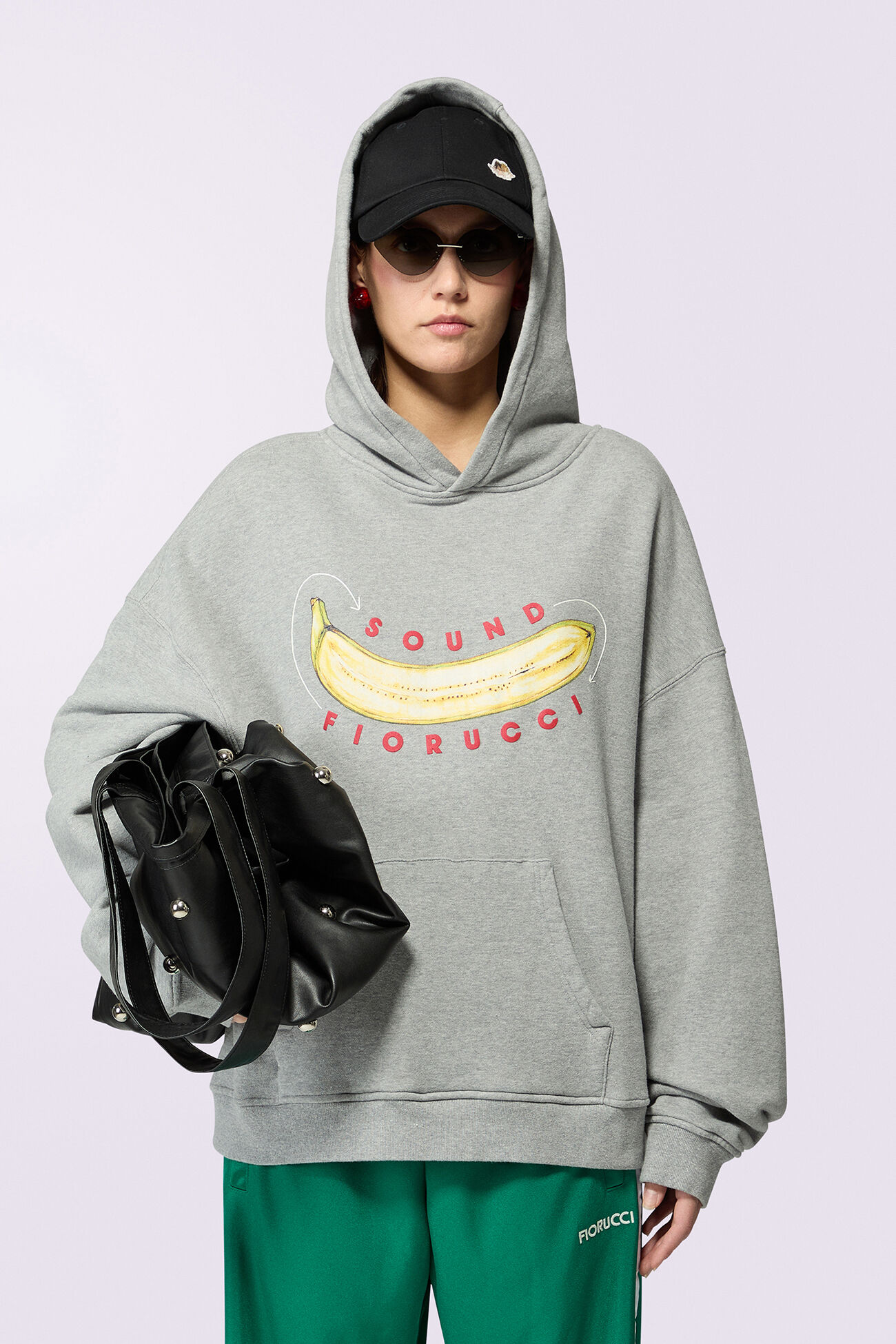 Unisex Banana Sound Hoodie Grey