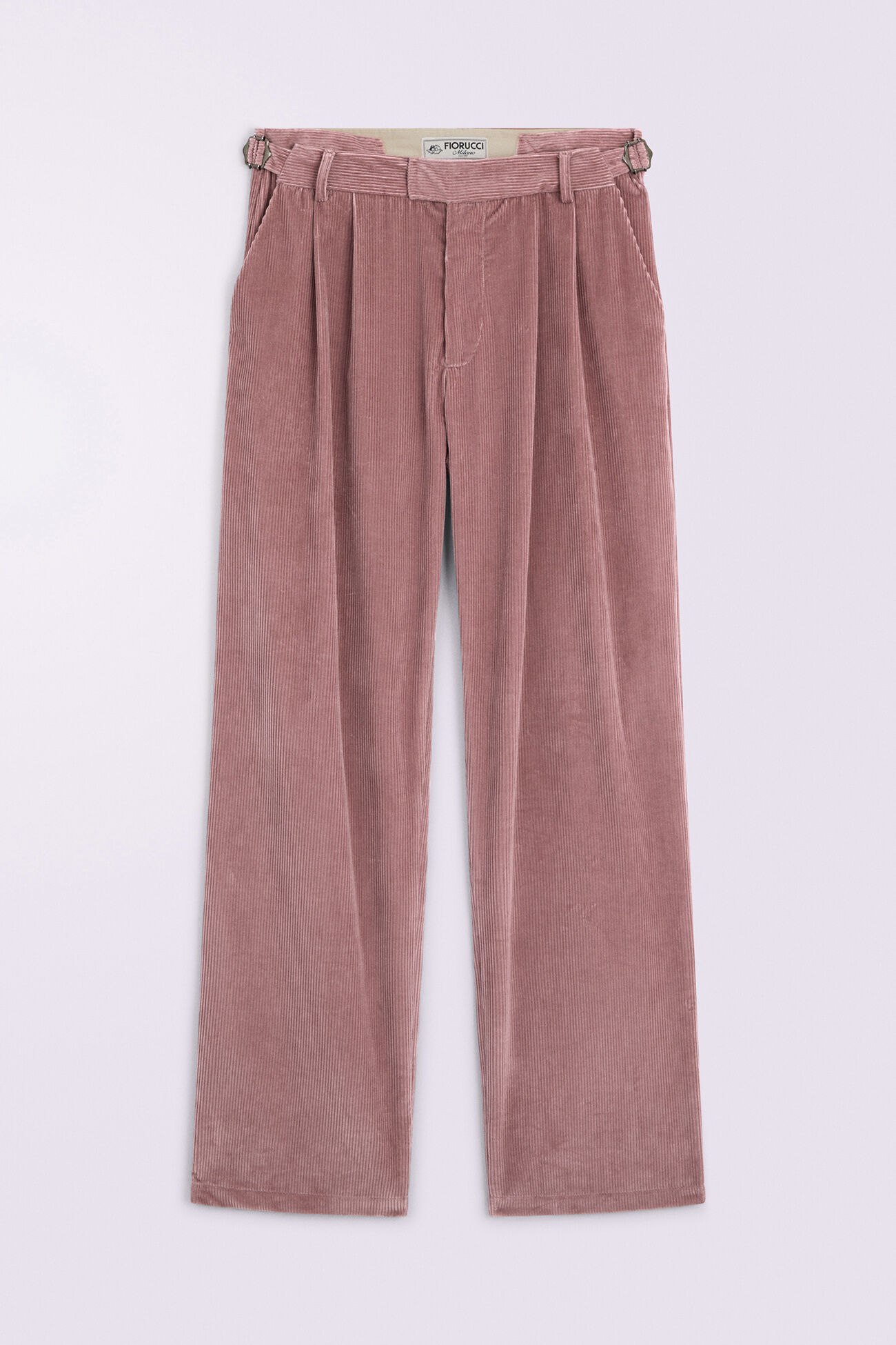 Logo Label Corduroy Trousers Pink