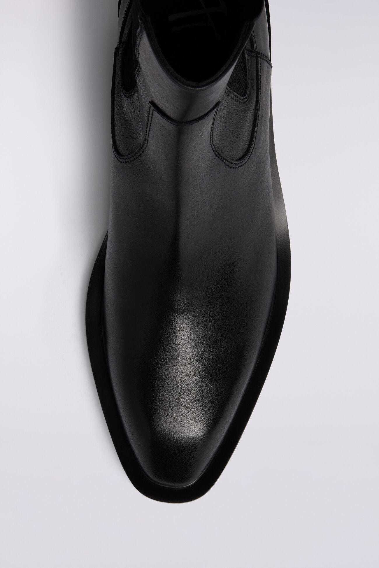 Men's Heart Leather Boots Black