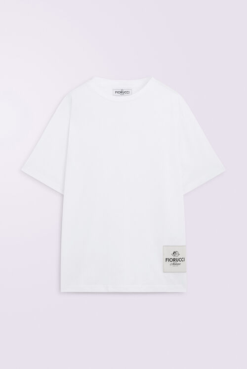Unisex Logo Patch T-Shirt White