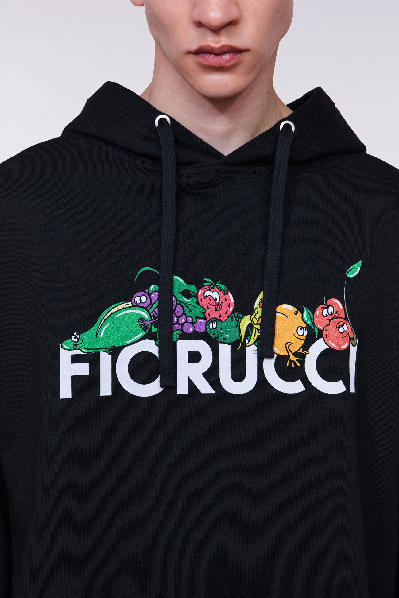 Unisex Fruit Logo Hoodie Black