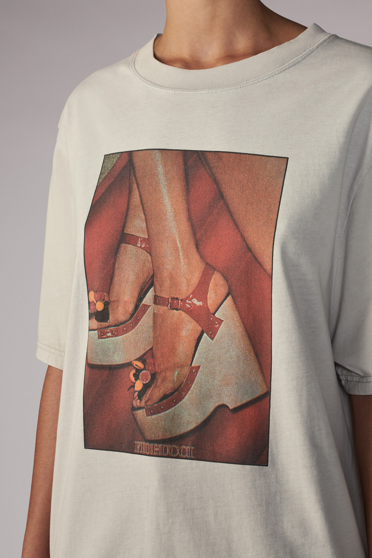 Unisex Graphic Heels T-Shirt Grey