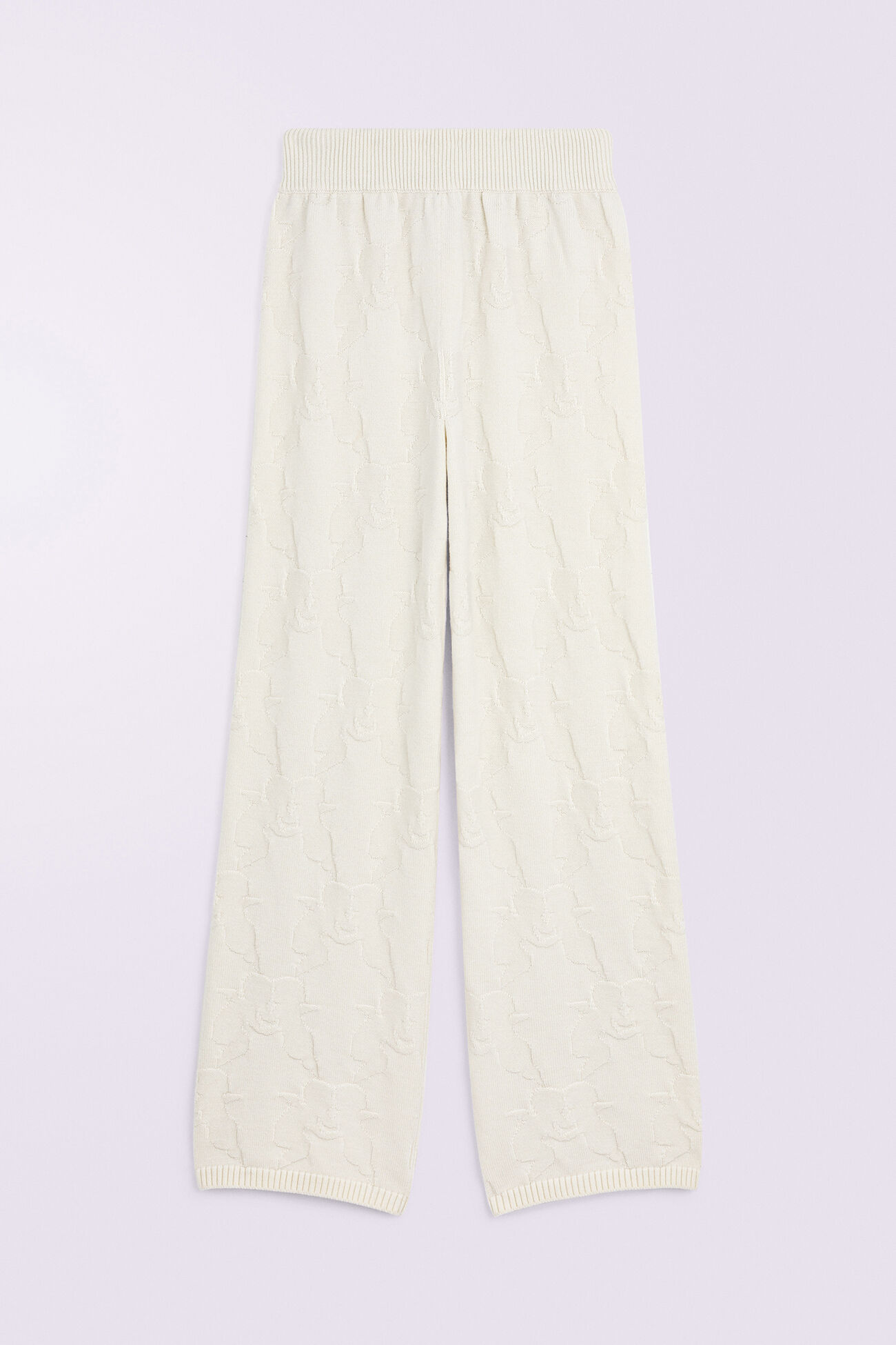 Kissing Angels Knit Trousers White