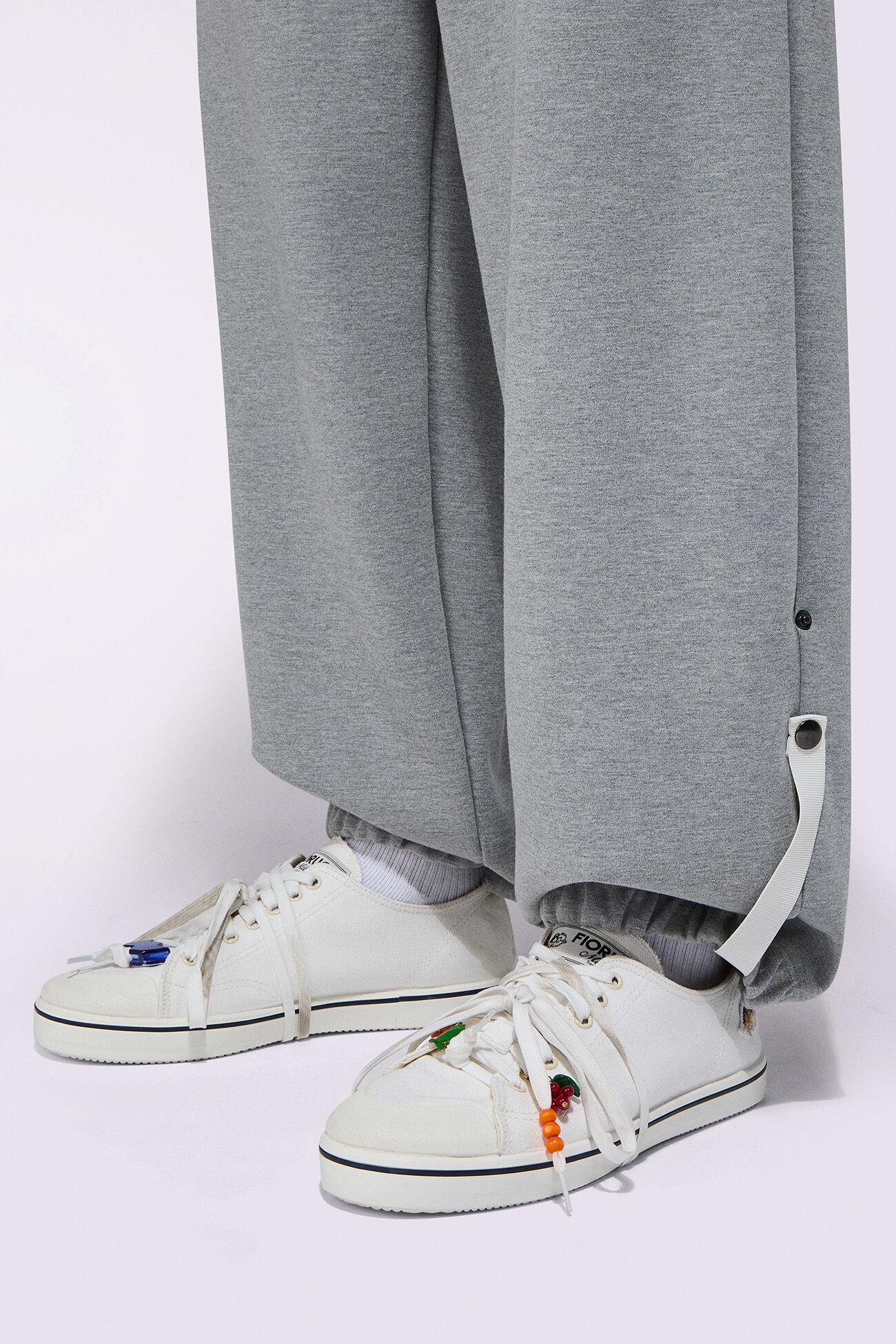 Cupid Embroidered Sweatpants Grey