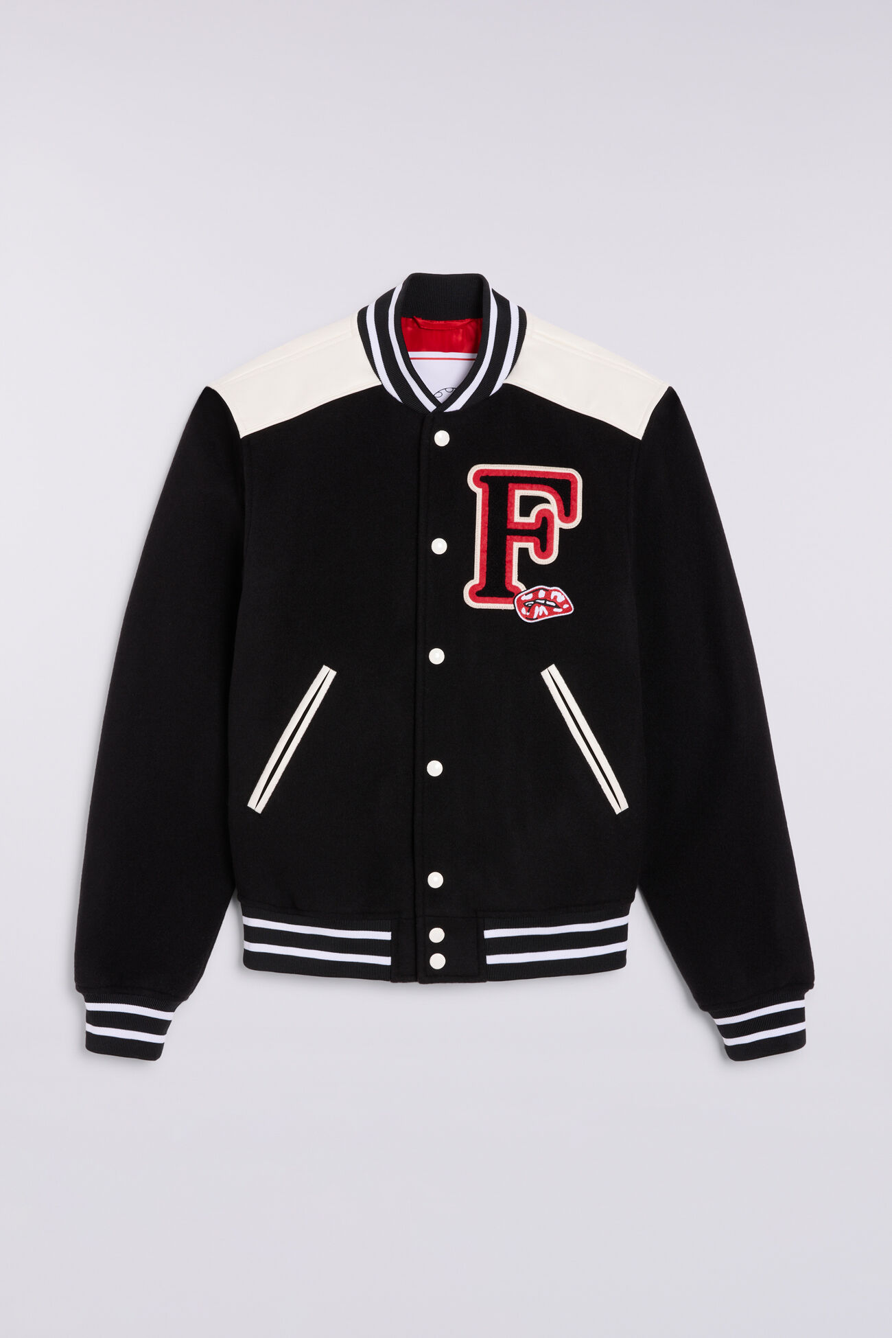 Varsity Patch Jacket Black