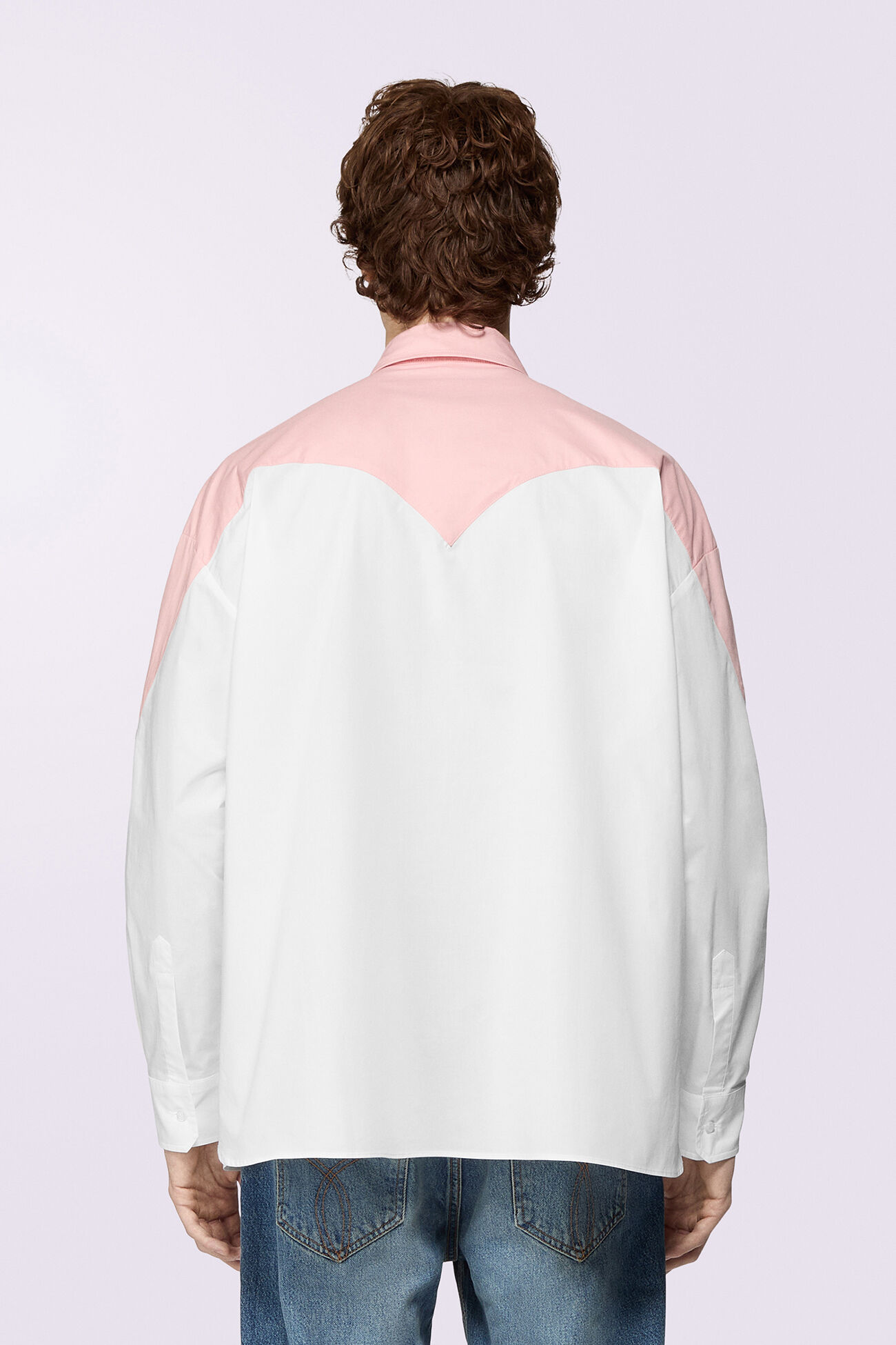 Unisex Embroidered Heart Shirt Pink