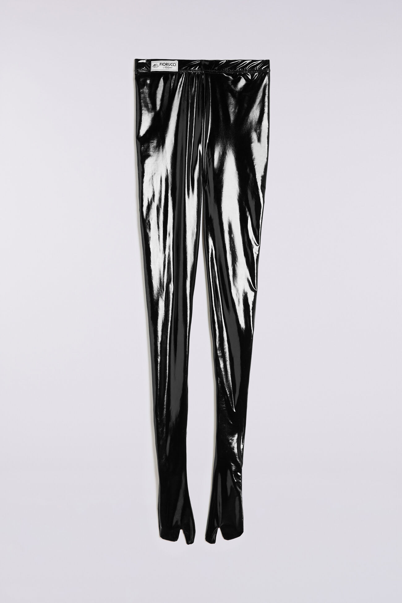 Vinyl Footed Leggings Black