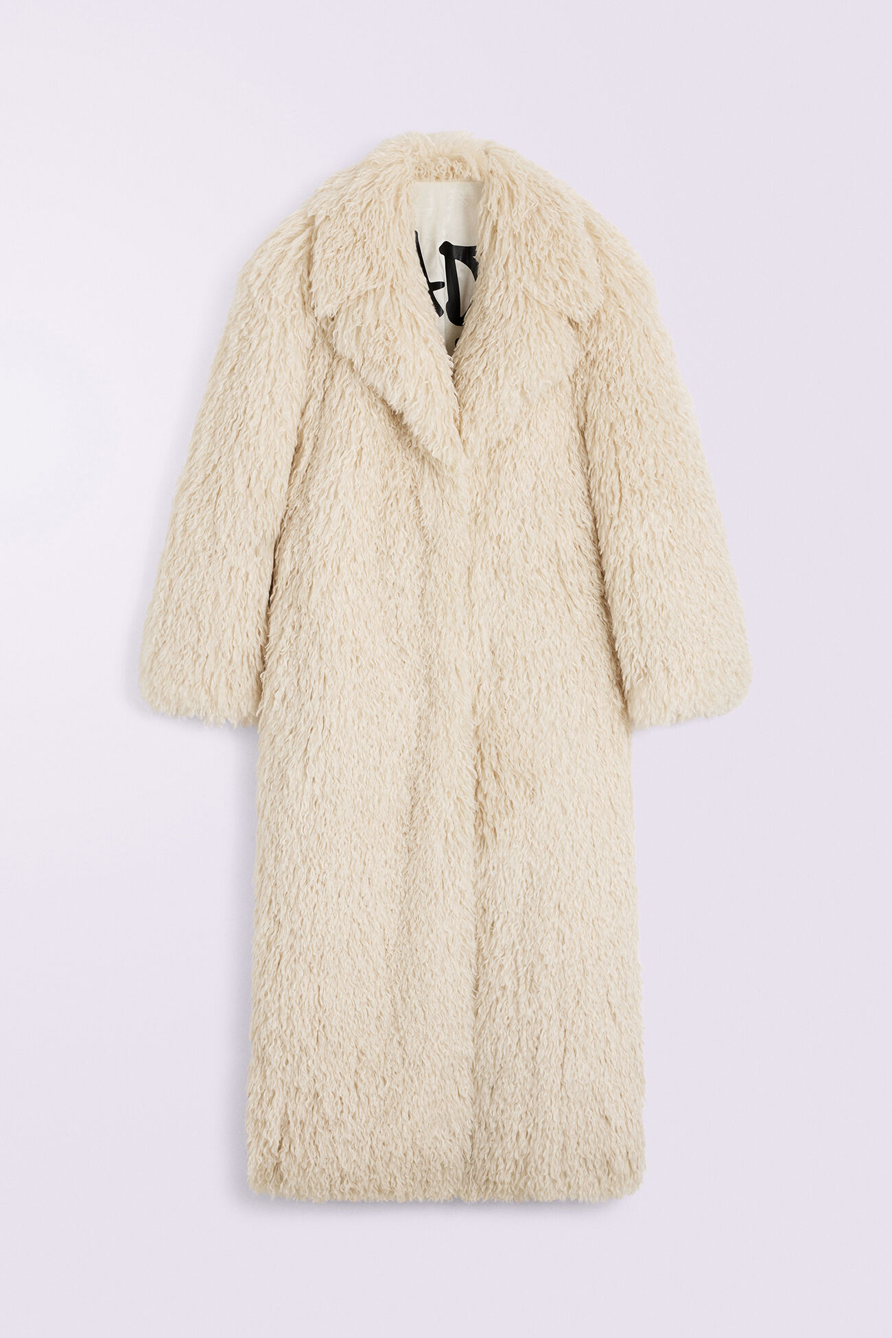 Unisex Faux Fur Coat Cream
