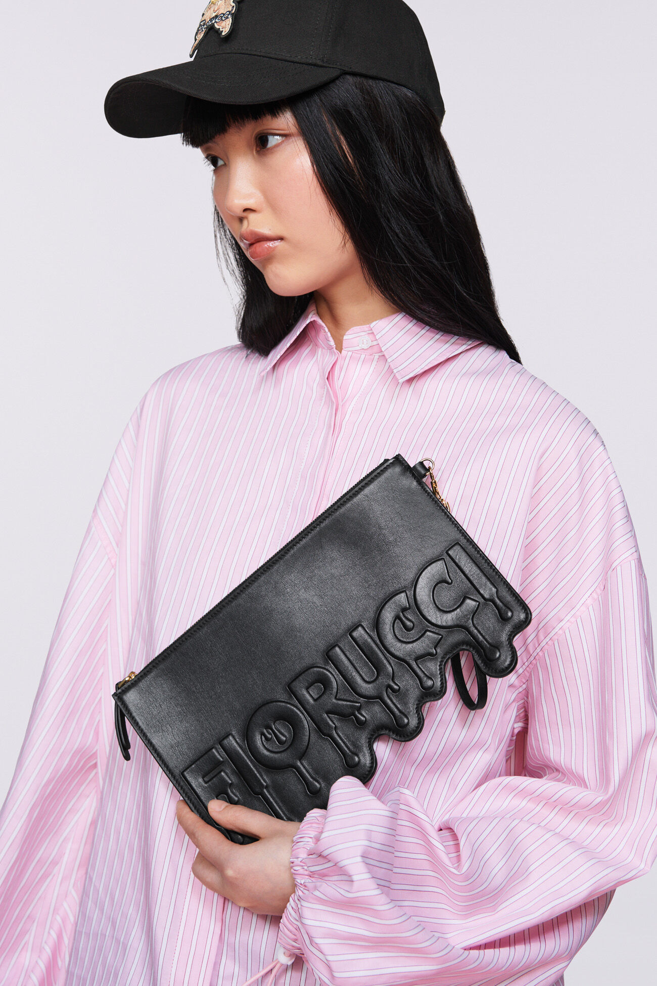 Melted Leather Pouch Black