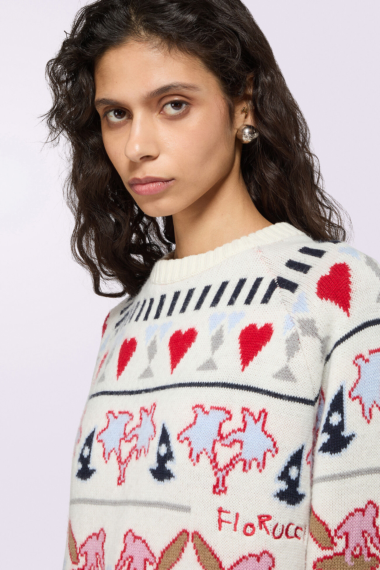 Tropical Fair Isle Jumper Cream