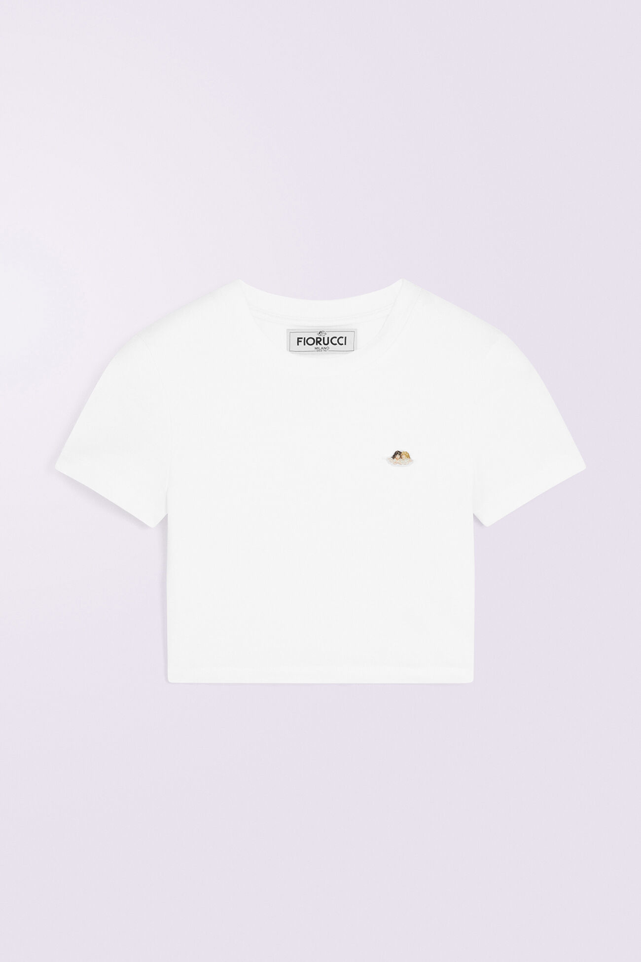 Angels Patch Crop T-Shirt White