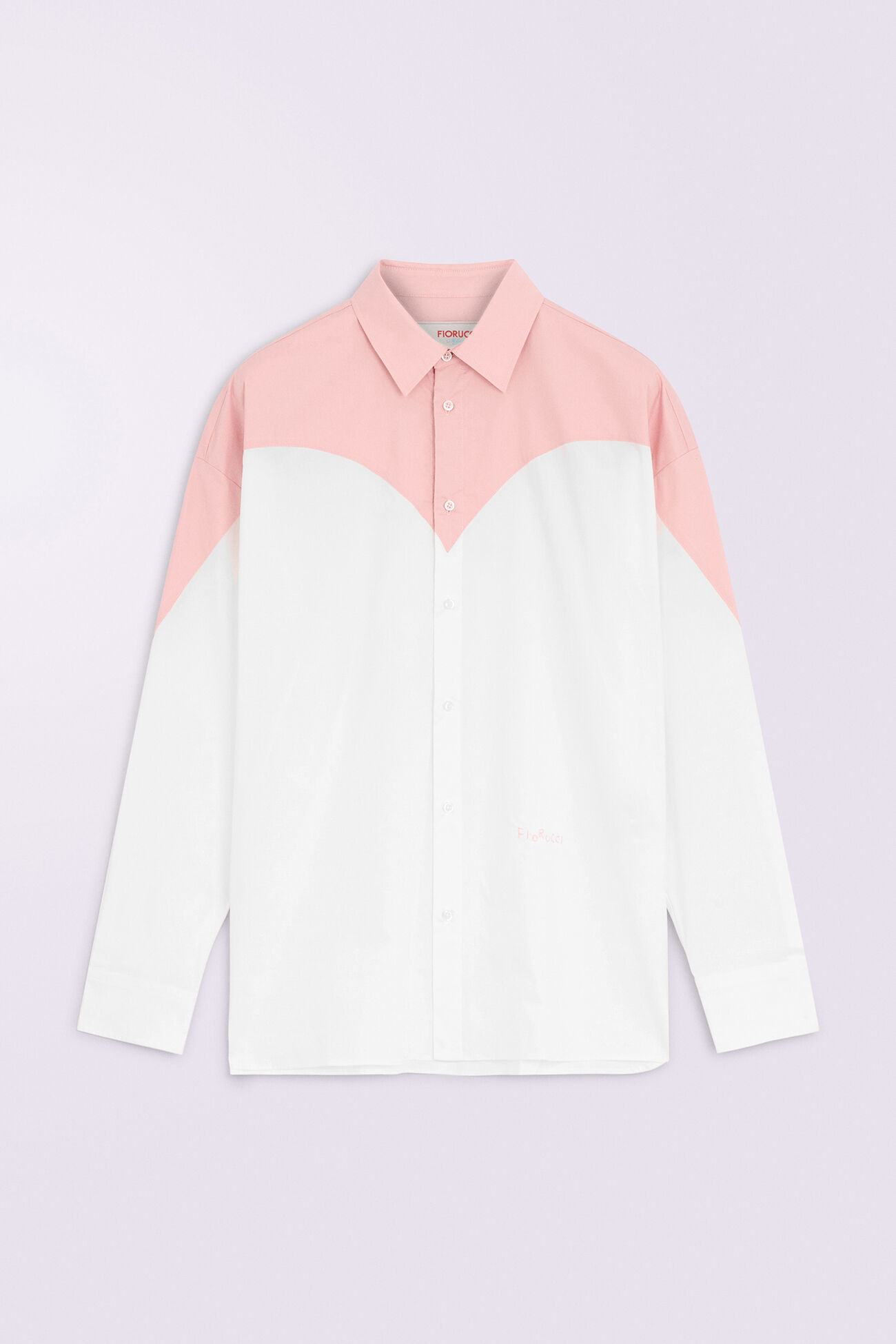 Unisex Embroidered Heart Shirt Pink