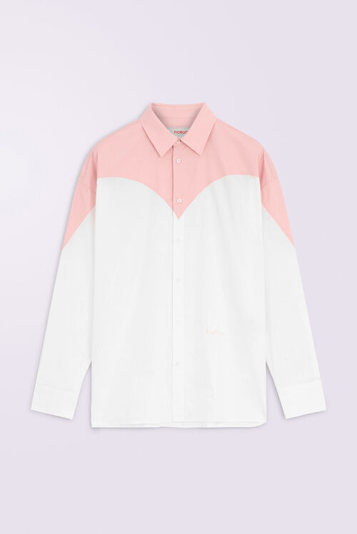Unisex Embroidered Heart Shirt Pink