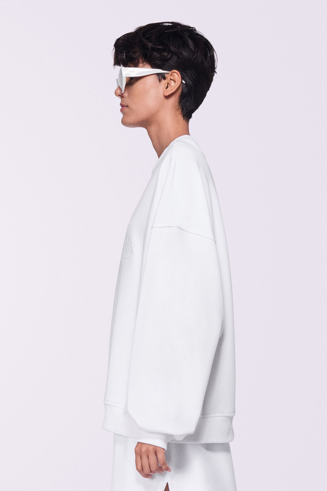 Unisex Angels Embroidered Sweatshirt White